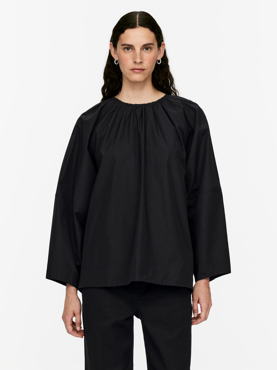 Scoop-Back Blouse - Black - Regular fit - Women - 1251867002