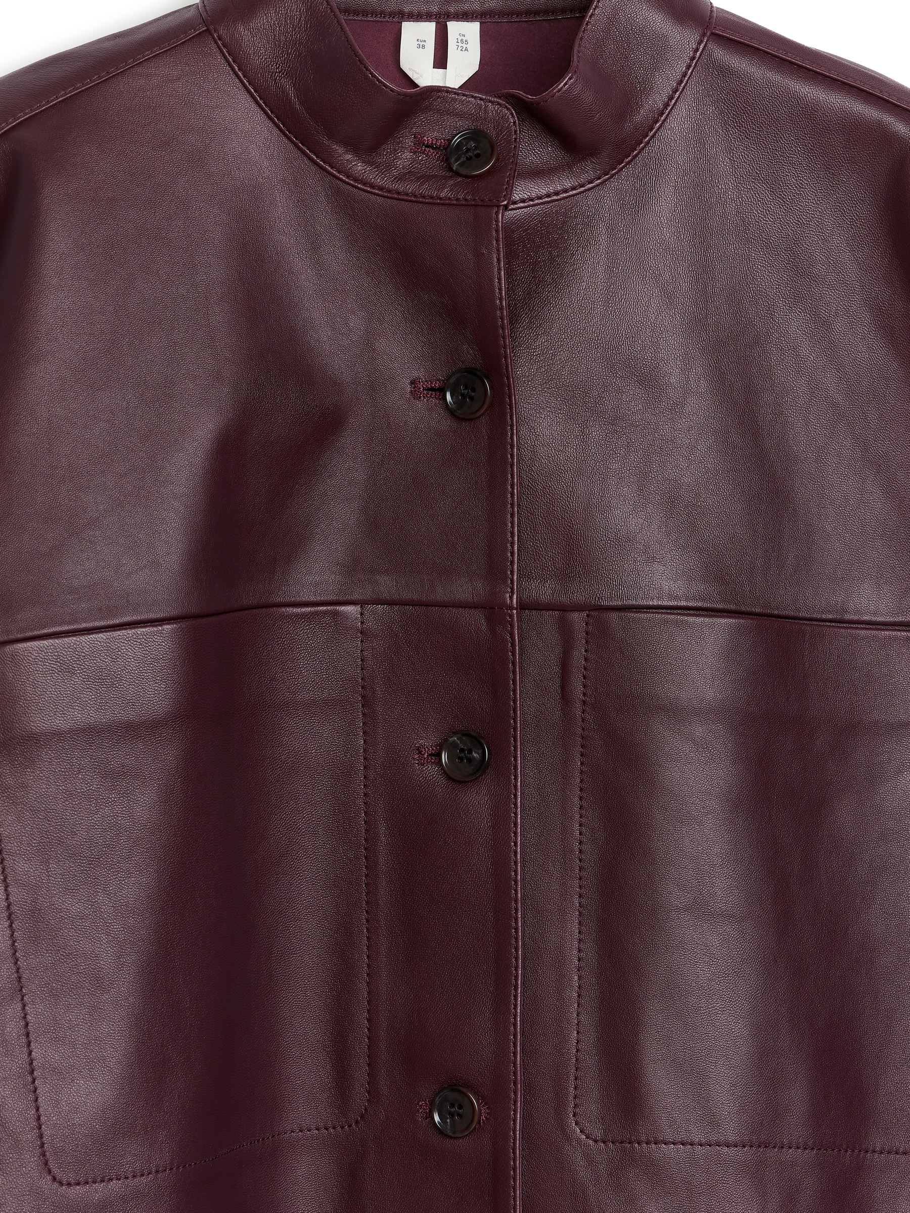 Camicia in pelle - Rosso scuro - Oversize - Women - StillMedia/DescriptiveDetail - 1