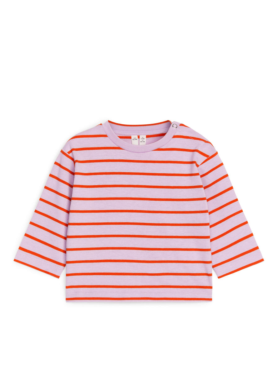 Top à manches longues - Rouge/Mauve - Regular fit - Enfant - 0966586036