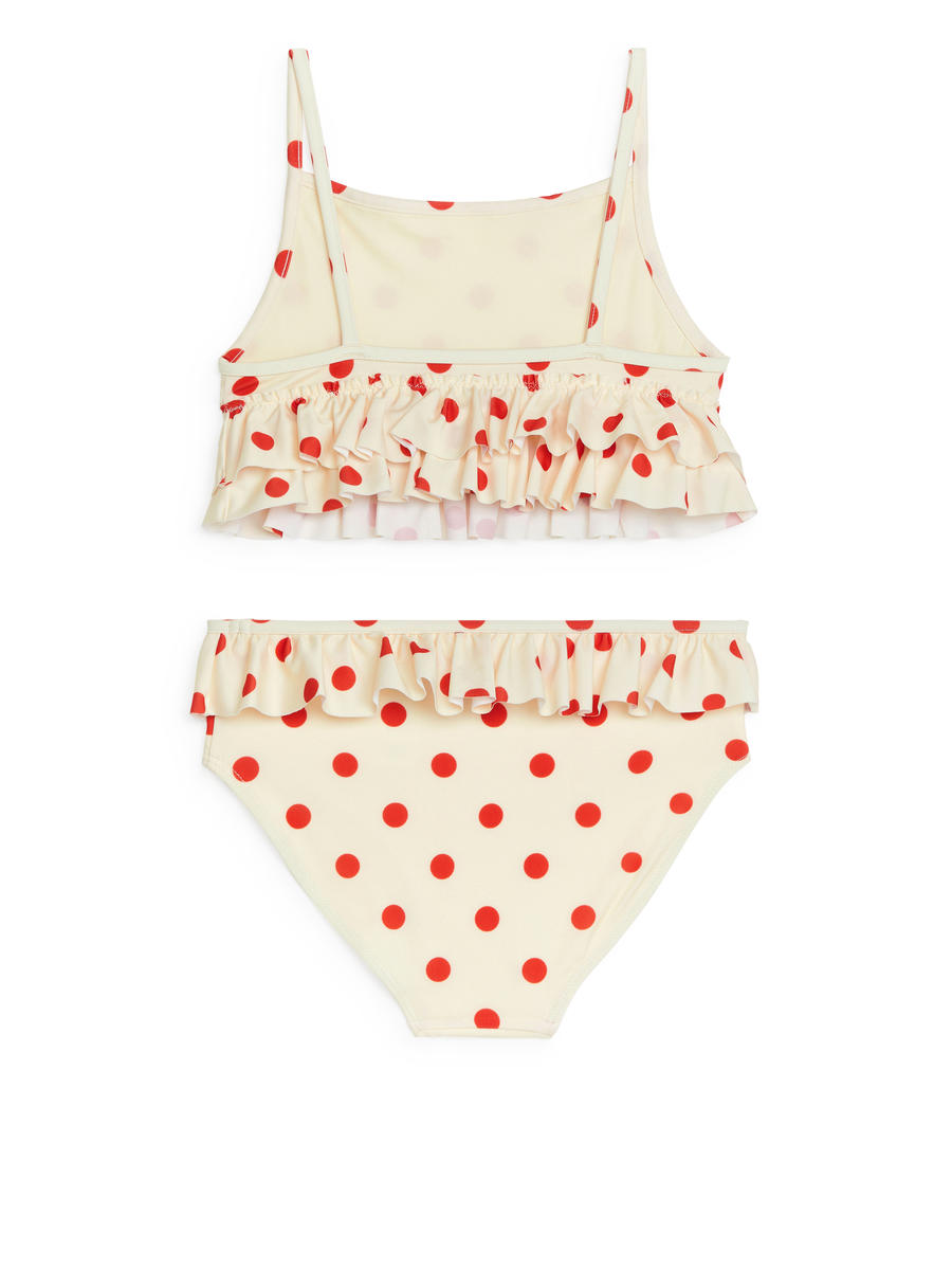 Bikini mit Rüschen - Weiß/Rot - Regular Fit - Children - 1214938001