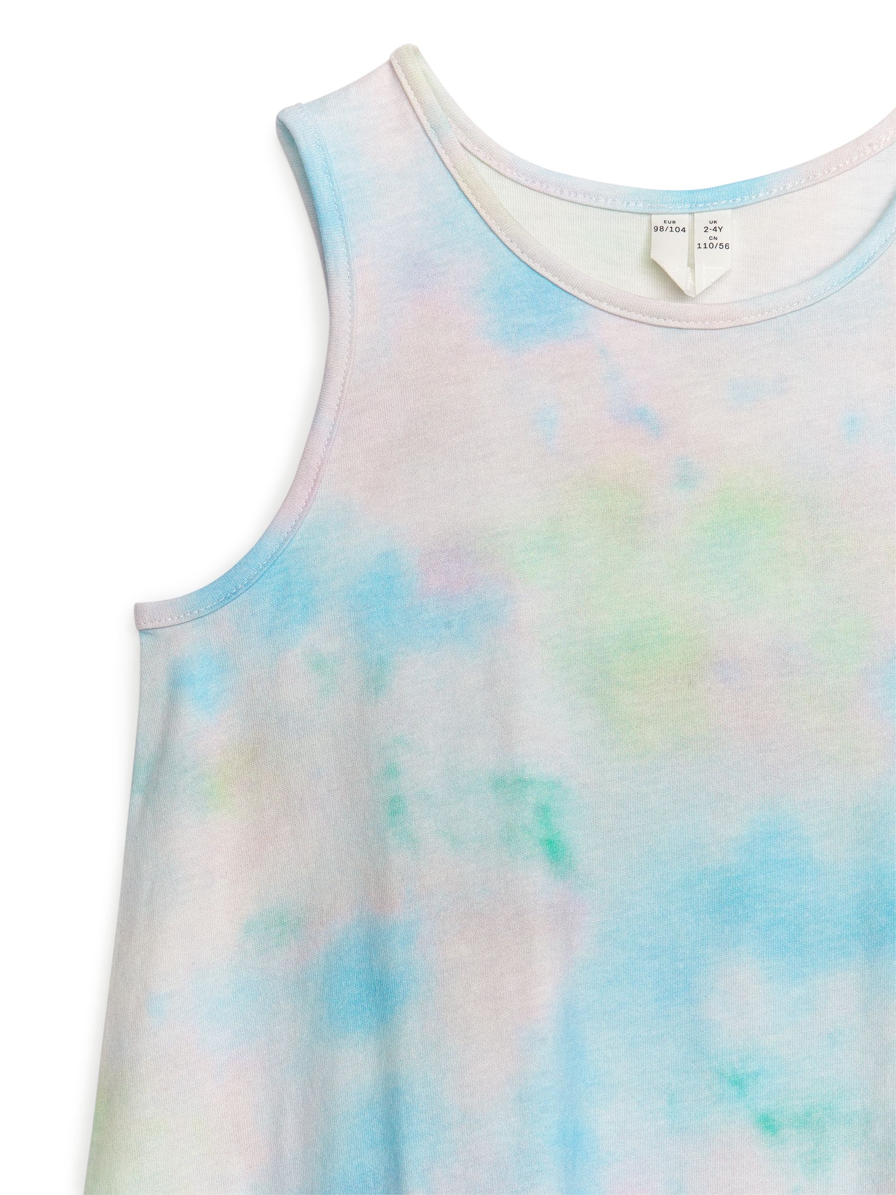 Frilled Jersey Dress - White/Tie-Dye - Regular fit - Children - StillMedia/DescriptiveDetail - 2