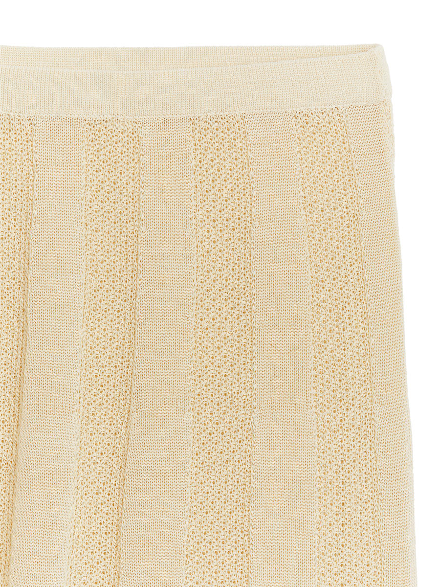 Lace-Knit Skirt - Cream - Loose fit - Women - 1227997002