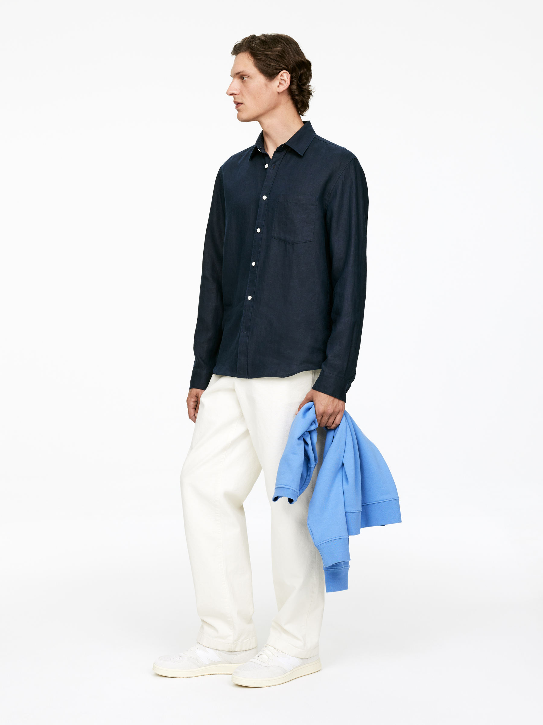 Regular-Fit Linen Shirt - Dark Blue - Regular fit - Men - StillMedia/Lookbook - 17