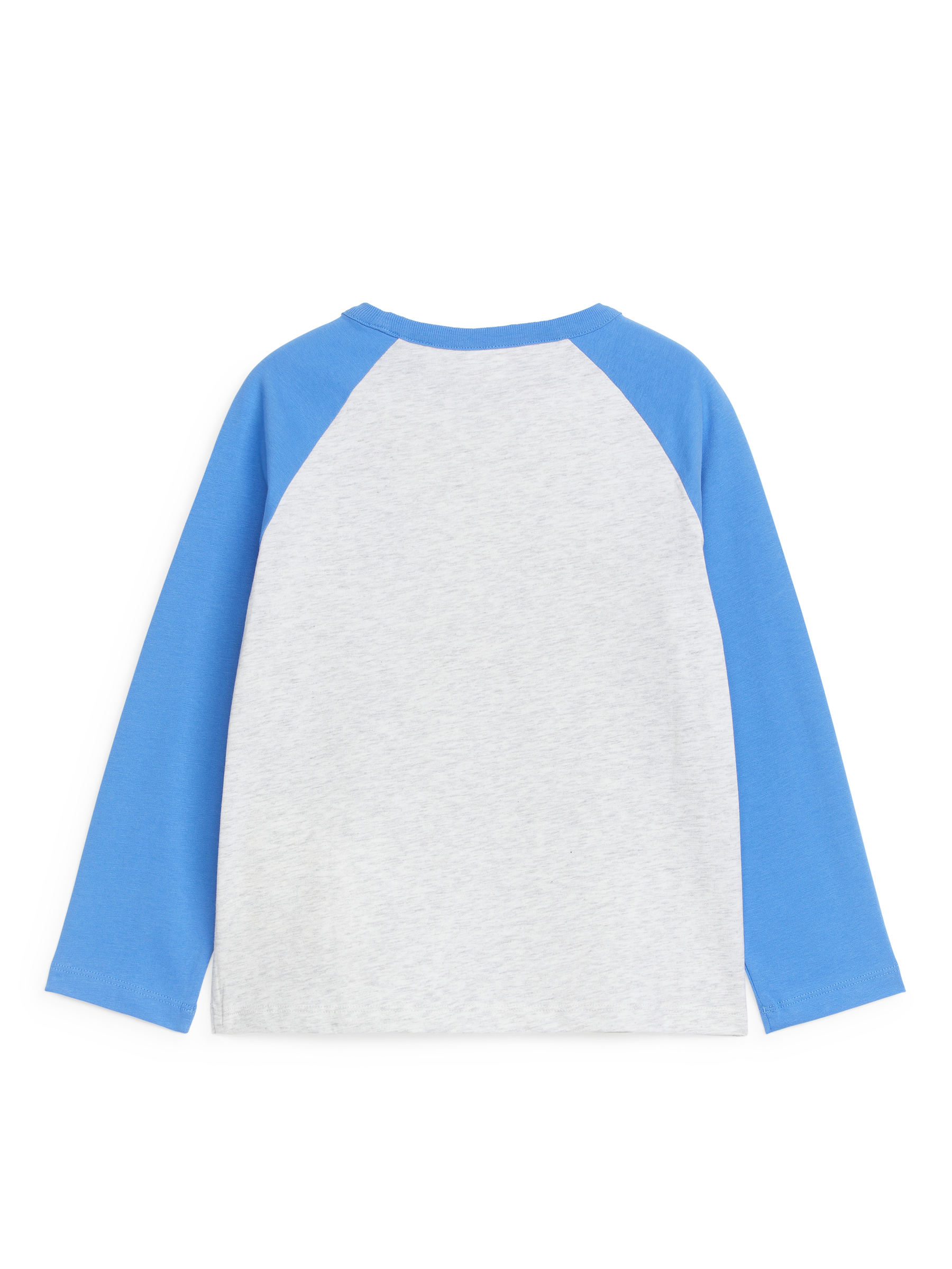 Langarm-T-Shirt - grau meliert/blau - Regular Fit - Children - 1066435010