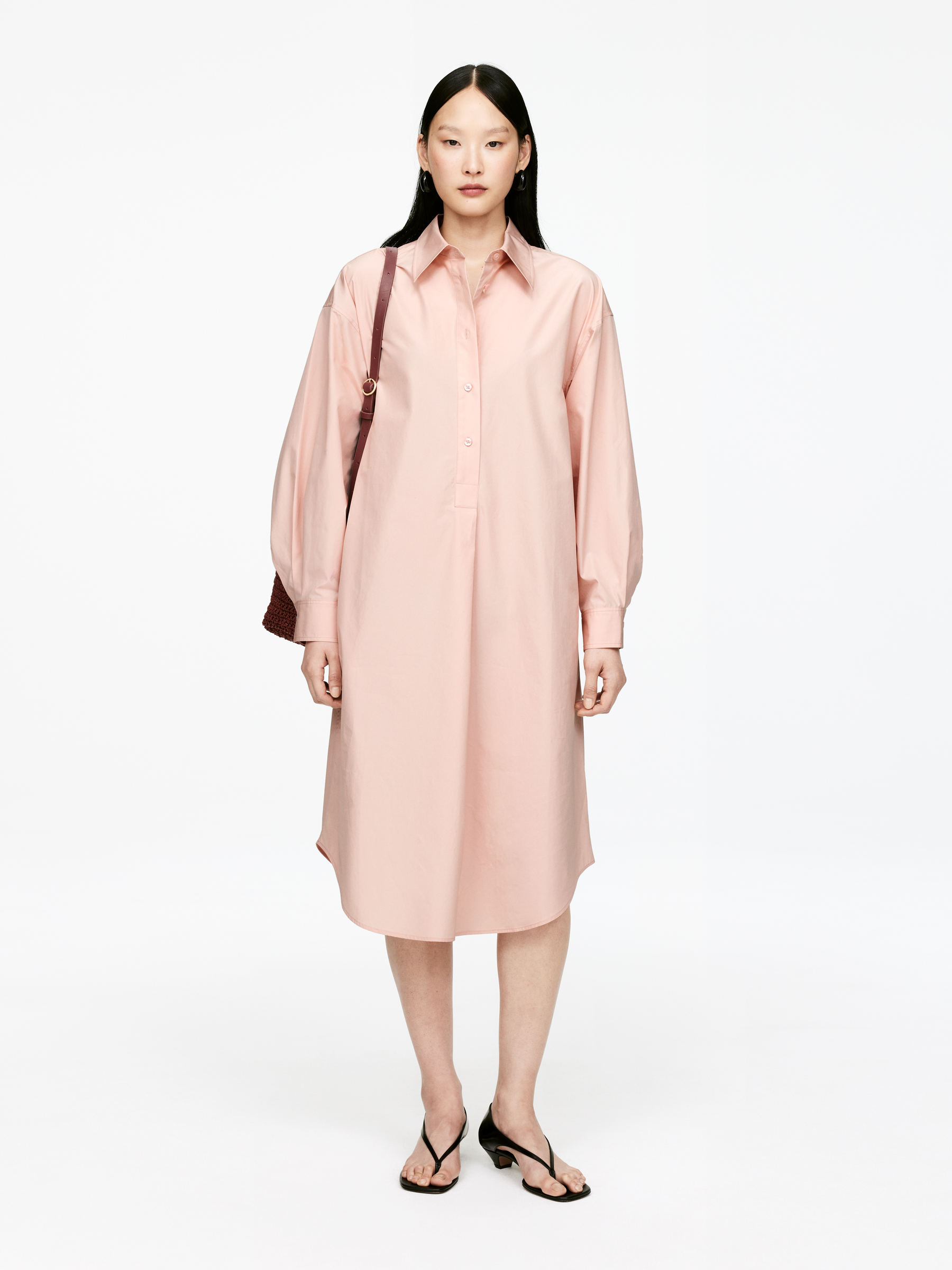 Oversize Shirt Dress-#CDB8B1-15785