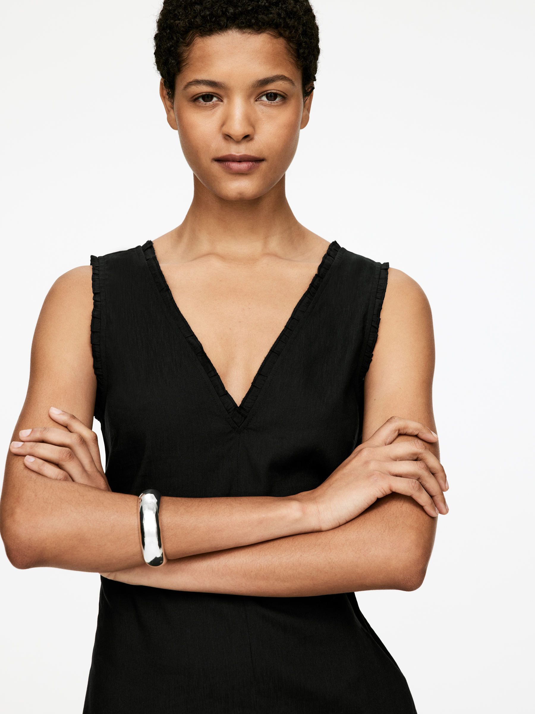 Silver-Plated Bangle - Silver - Women - StillMedia/Lookbook - 2