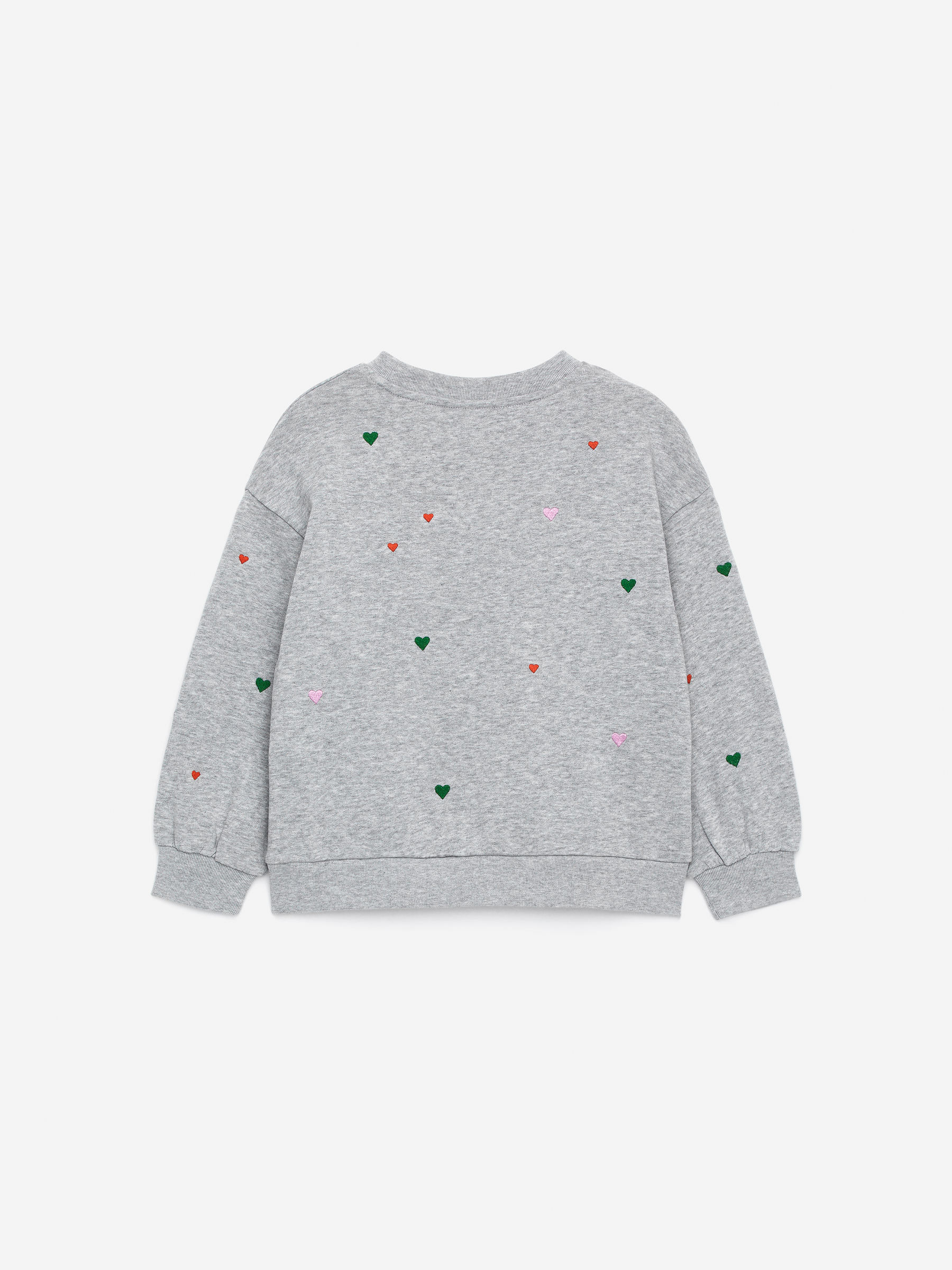Embroidered Sweatshirt - Grey Melange - Oversized - Children - StillMedia/DescriptiveStillLife - 2