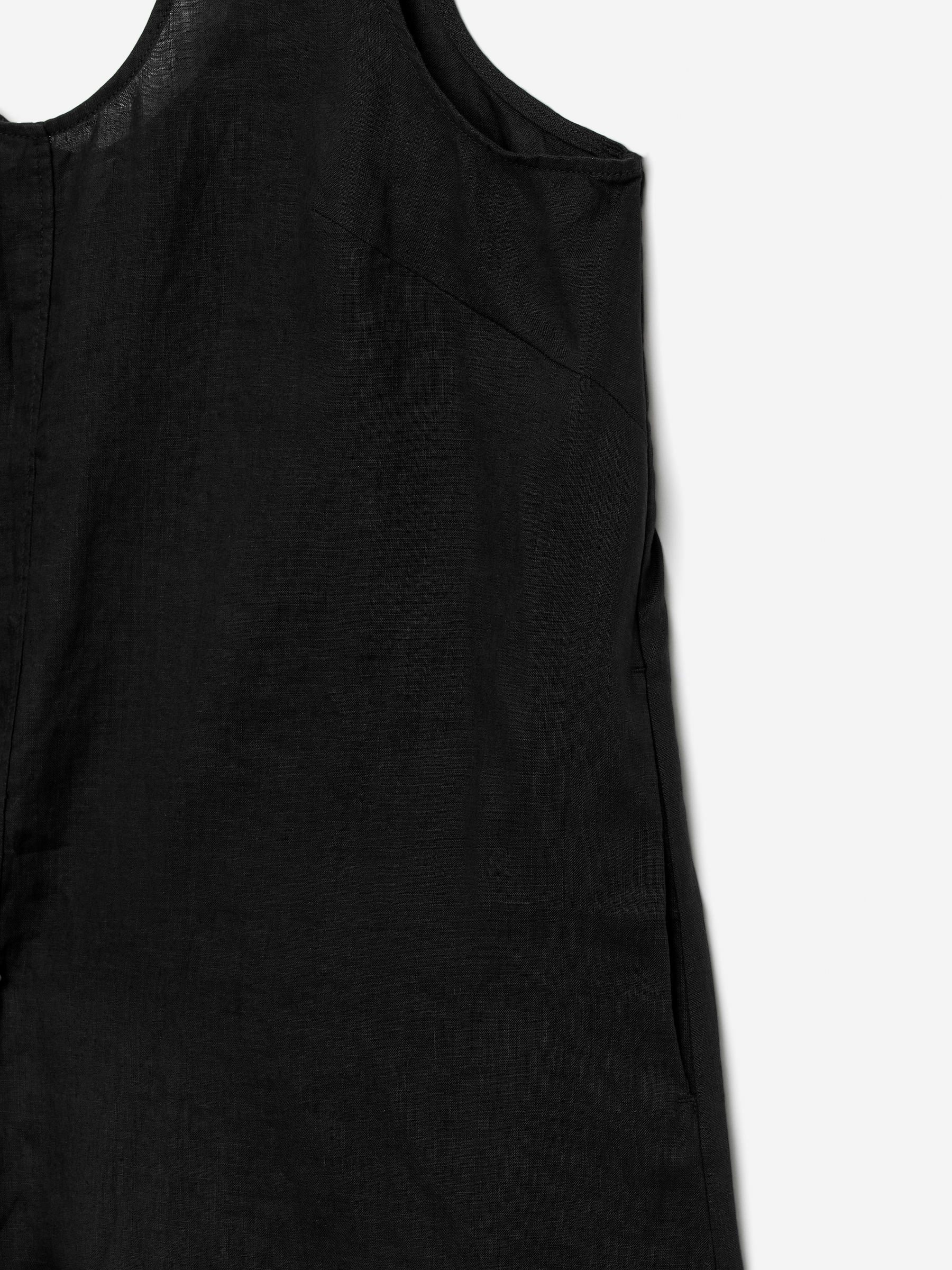 Linen Playsuit - Black - Regular fit - Women - StillMedia/DescriptiveDetail - 1