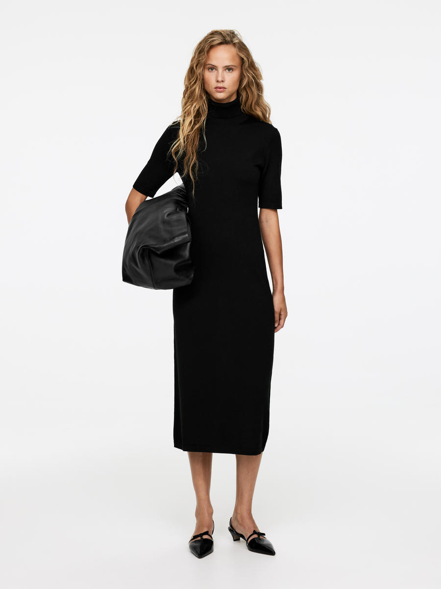 Midi Merino Dress-#272628-13584