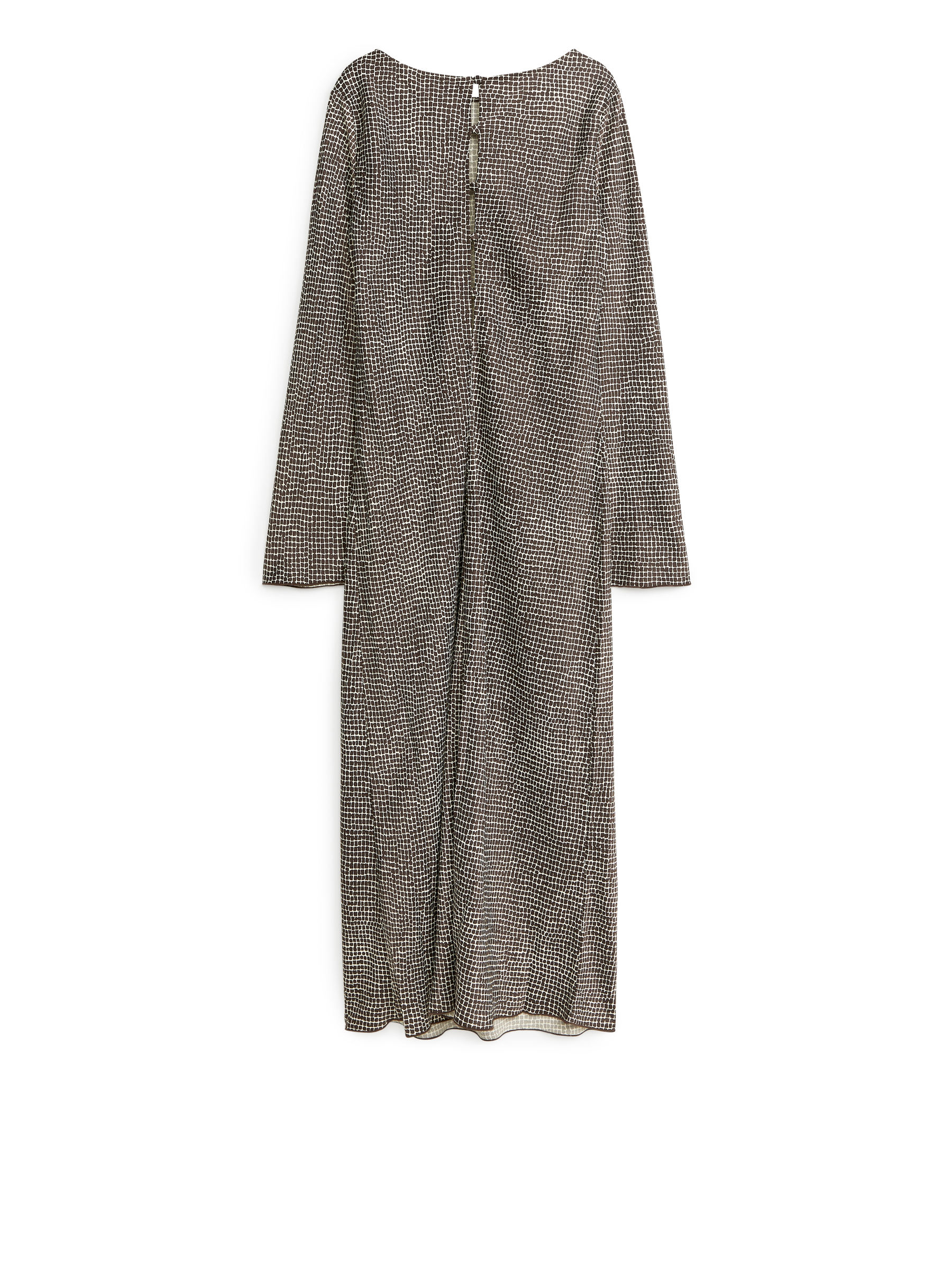 Schräg geschnittenes Midikleid - Braun/Weiß - Regular Fit - Damen - StillMedia/DescriptiveStillLife - 2