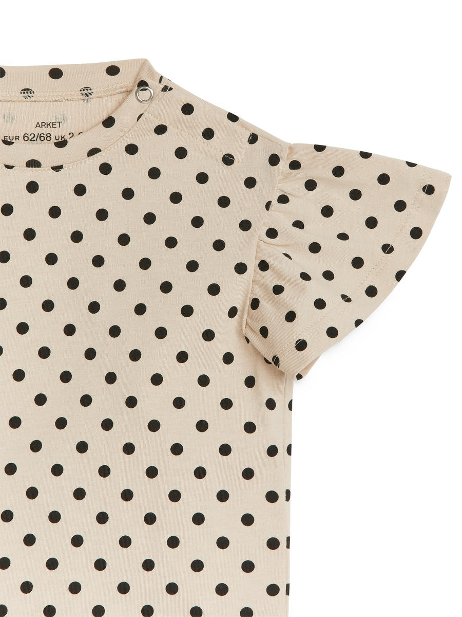 T-shirt volanté - Beige - Regular fit - Enfant - 1180196004