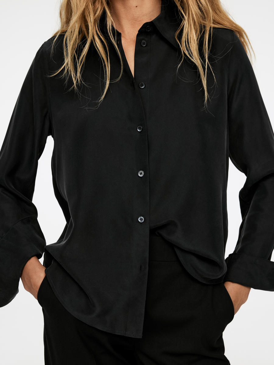 Washed Silk Shirt-#272628-13124