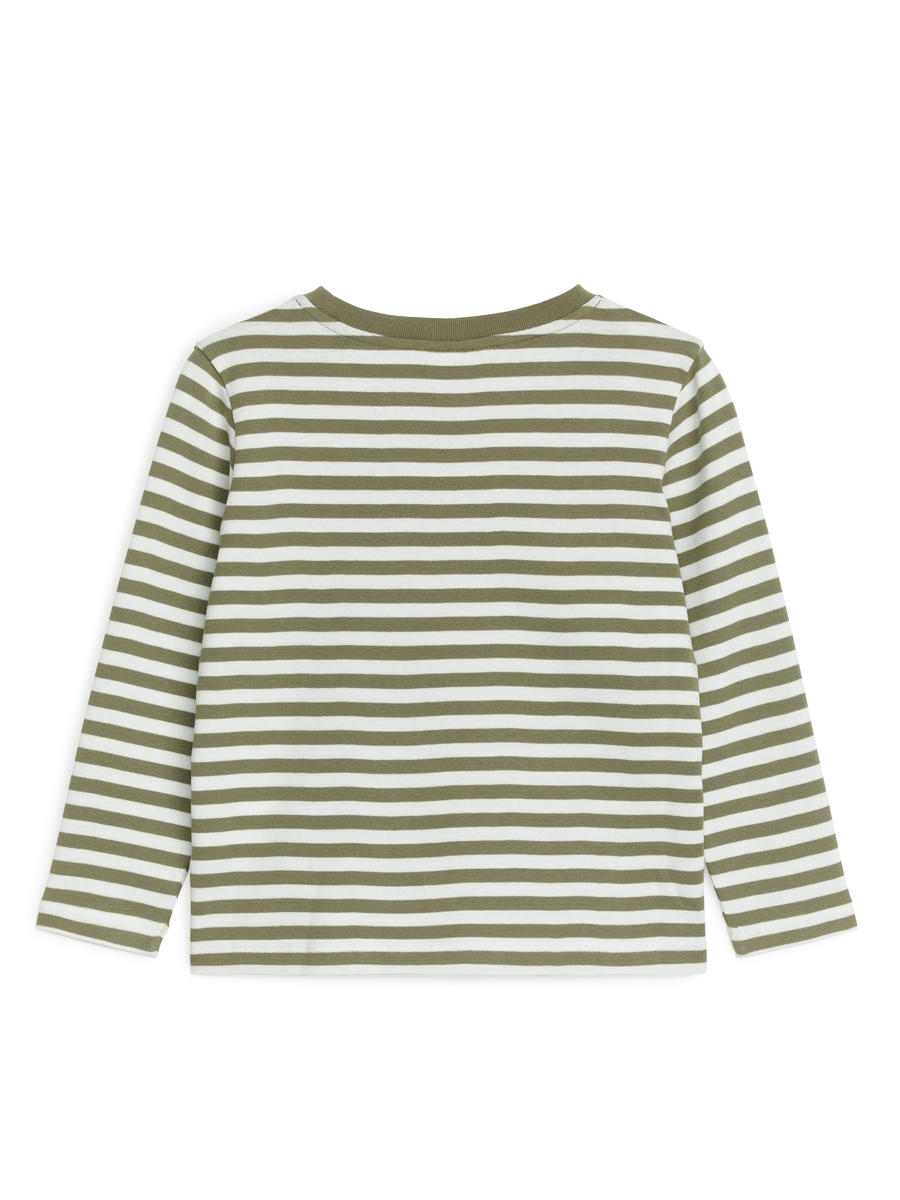 Long-Sleeved T-Shirt - Off-White/Green - Regular fit - Children - 1103628012