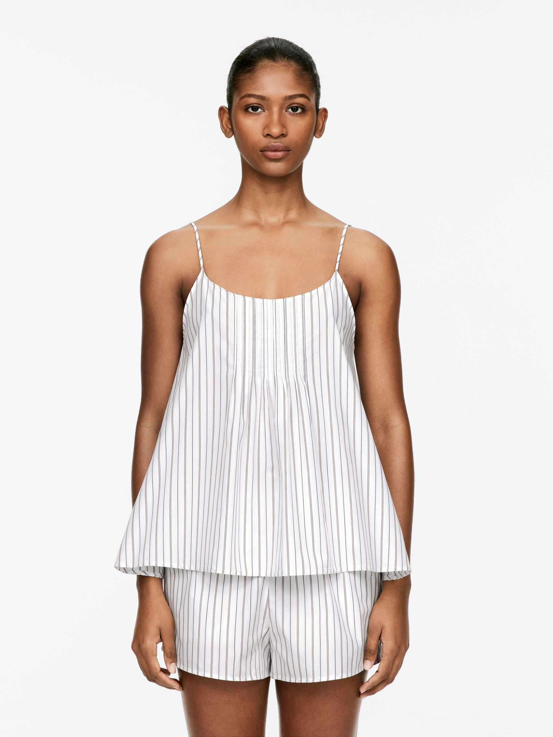 Cotton Strap Top-#F4F3E9-15257
