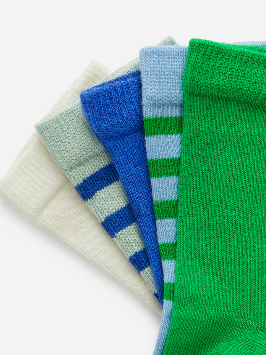 Lot de 5 paires de chaussettes en coton-#5B9C60-14383