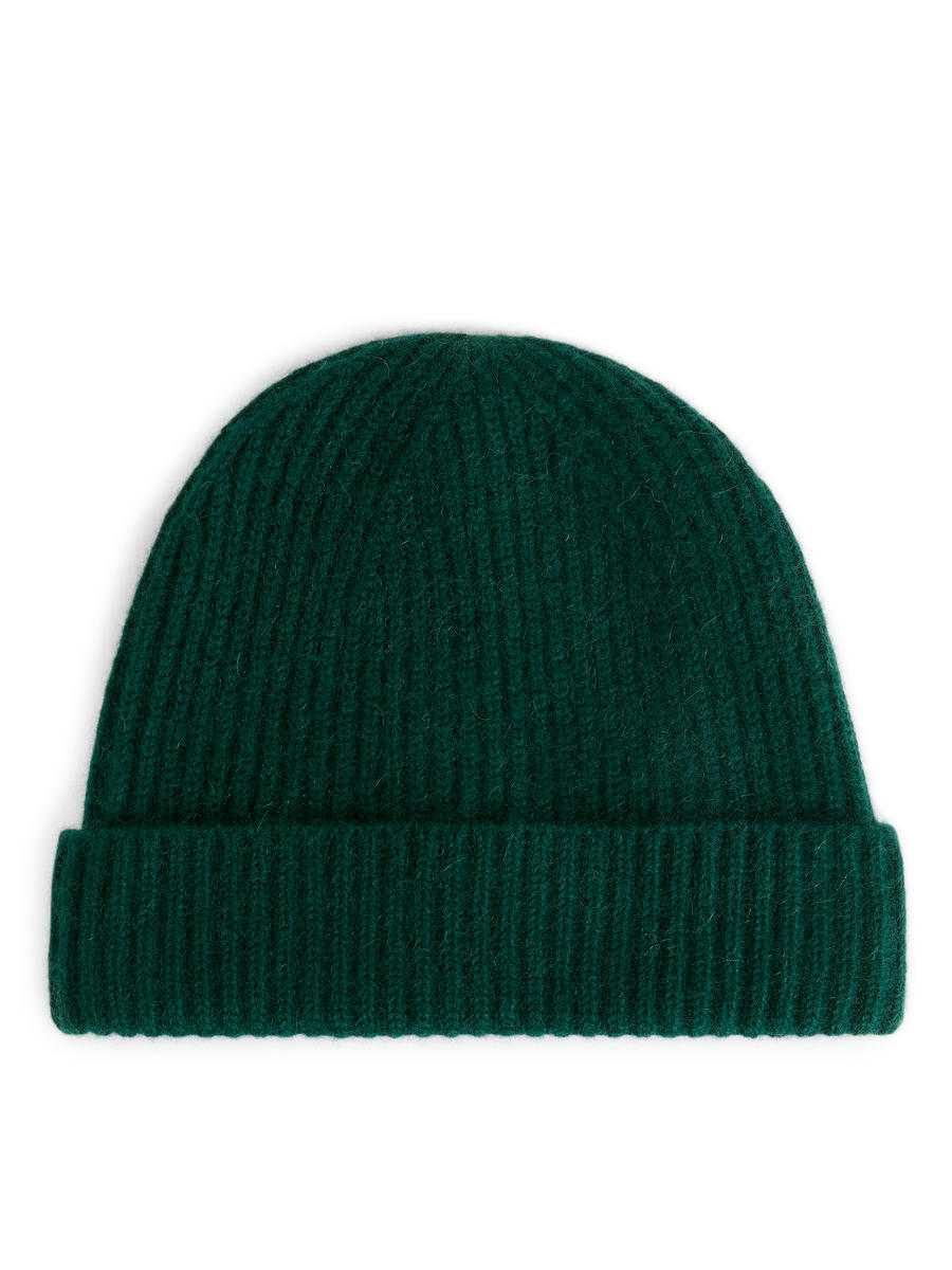 Beanie aus Kaschmir und Wolle-#374C49-9218