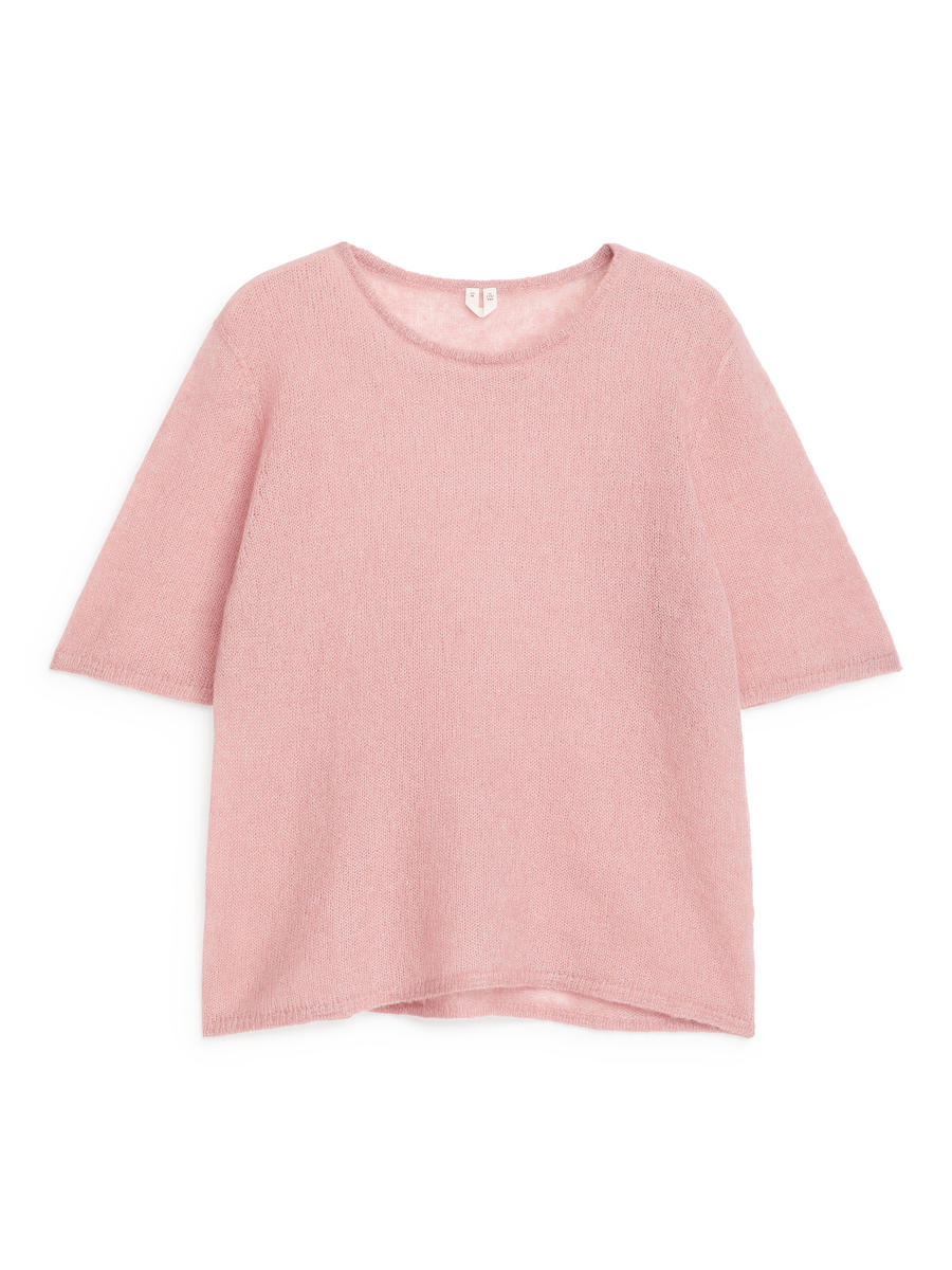 Wool-Mohair Blend Top - Pink - Loose fit - Women - 1234858002