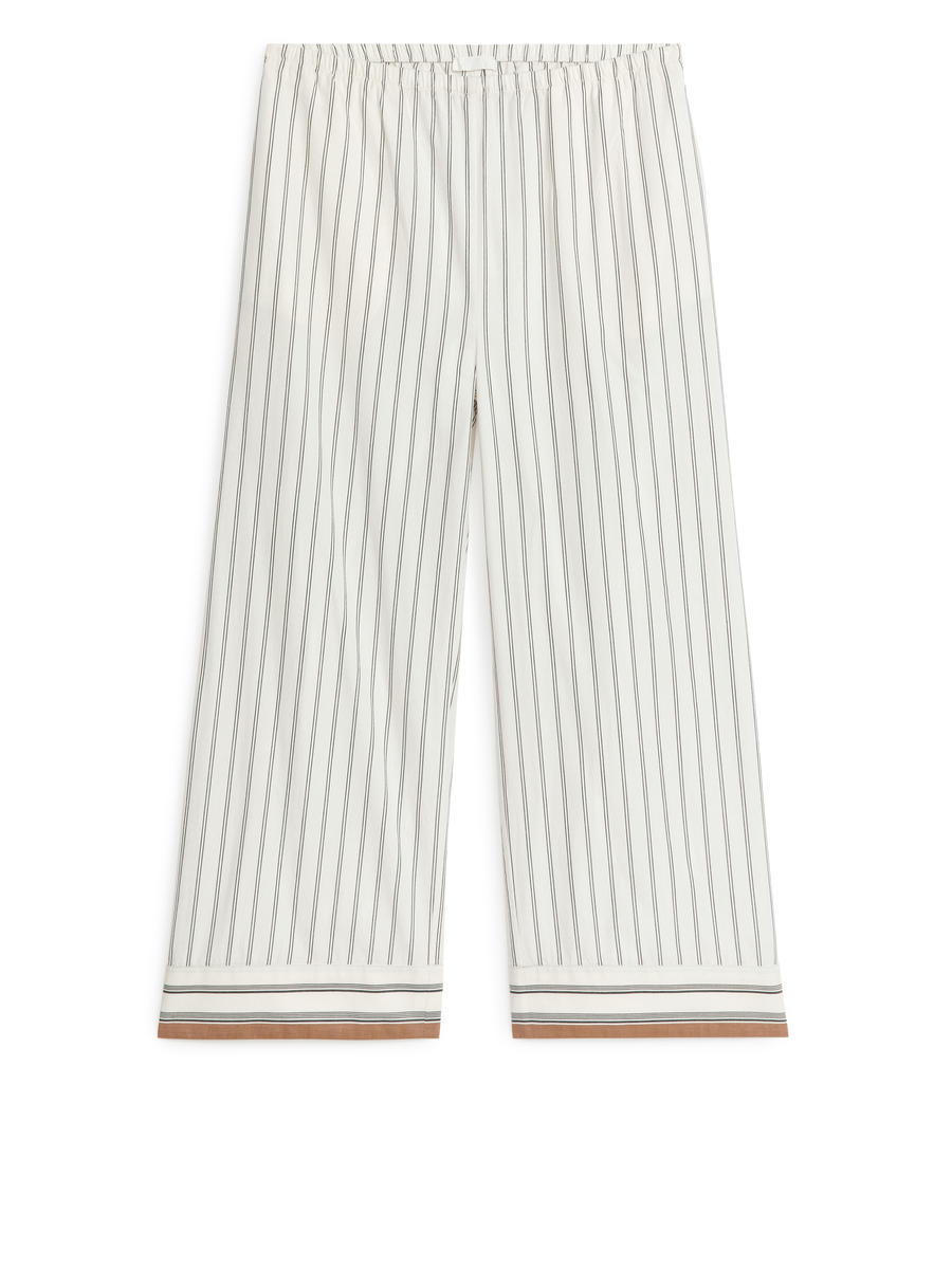 Cotton Pyjama Trousers-White-6713