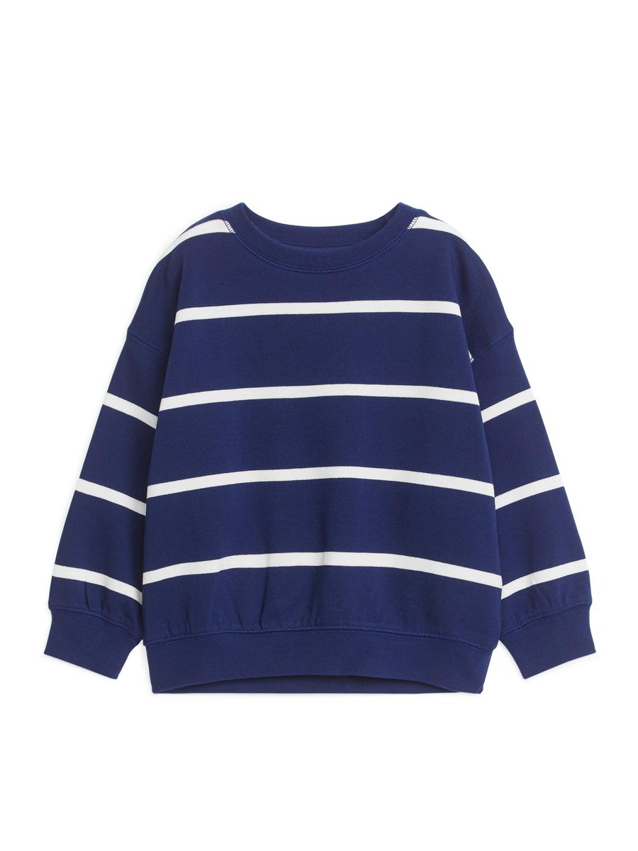 Legeres Sweatshirt - Dunkelblau/Off-White - Relaxed Fit - Children - 1118471002