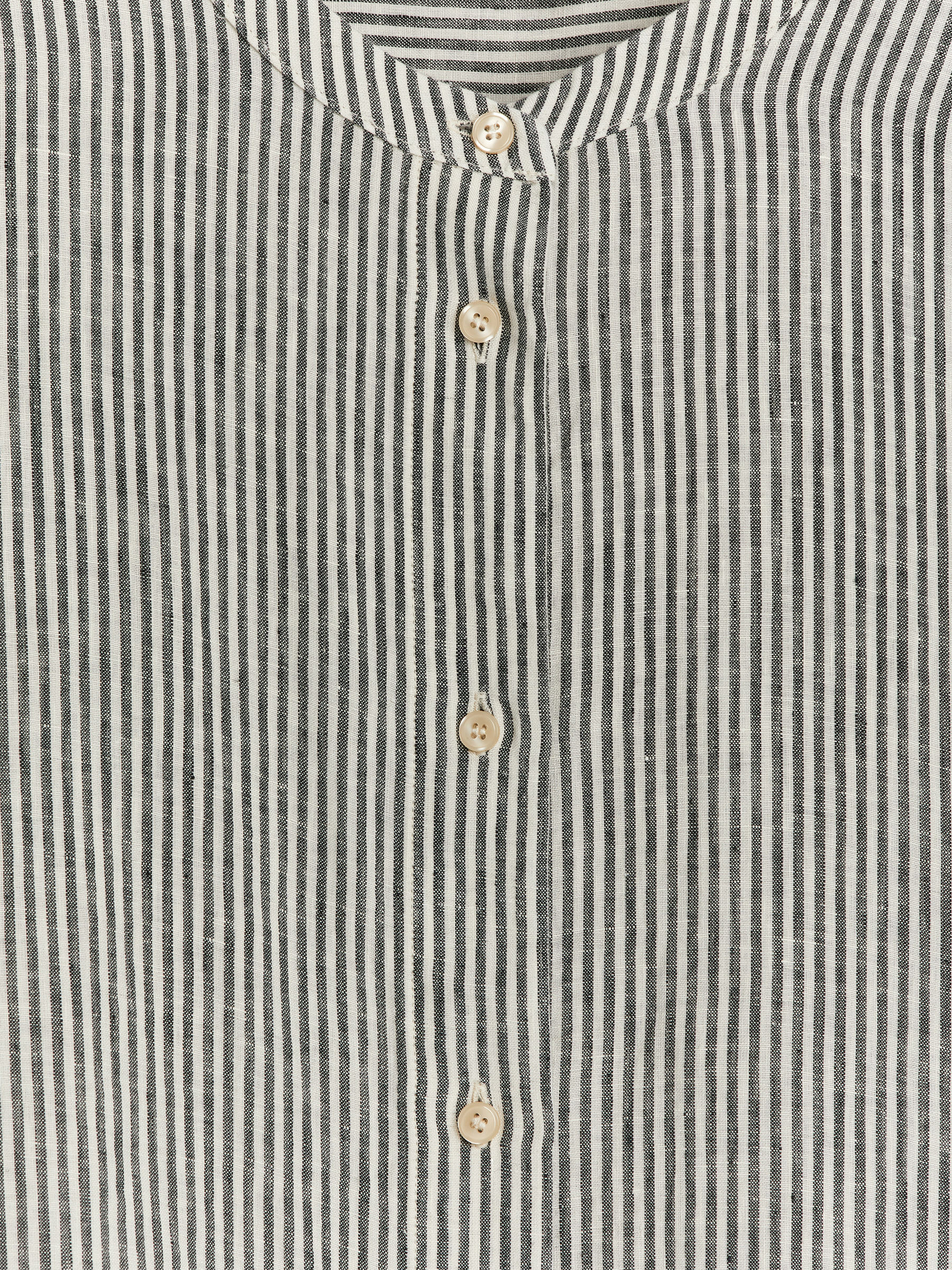 Camicia in lino dalla vestibilità rilassata - Nero/Bianco - Relaxed fit - Women - StillMedia/DescriptiveDetail - 1