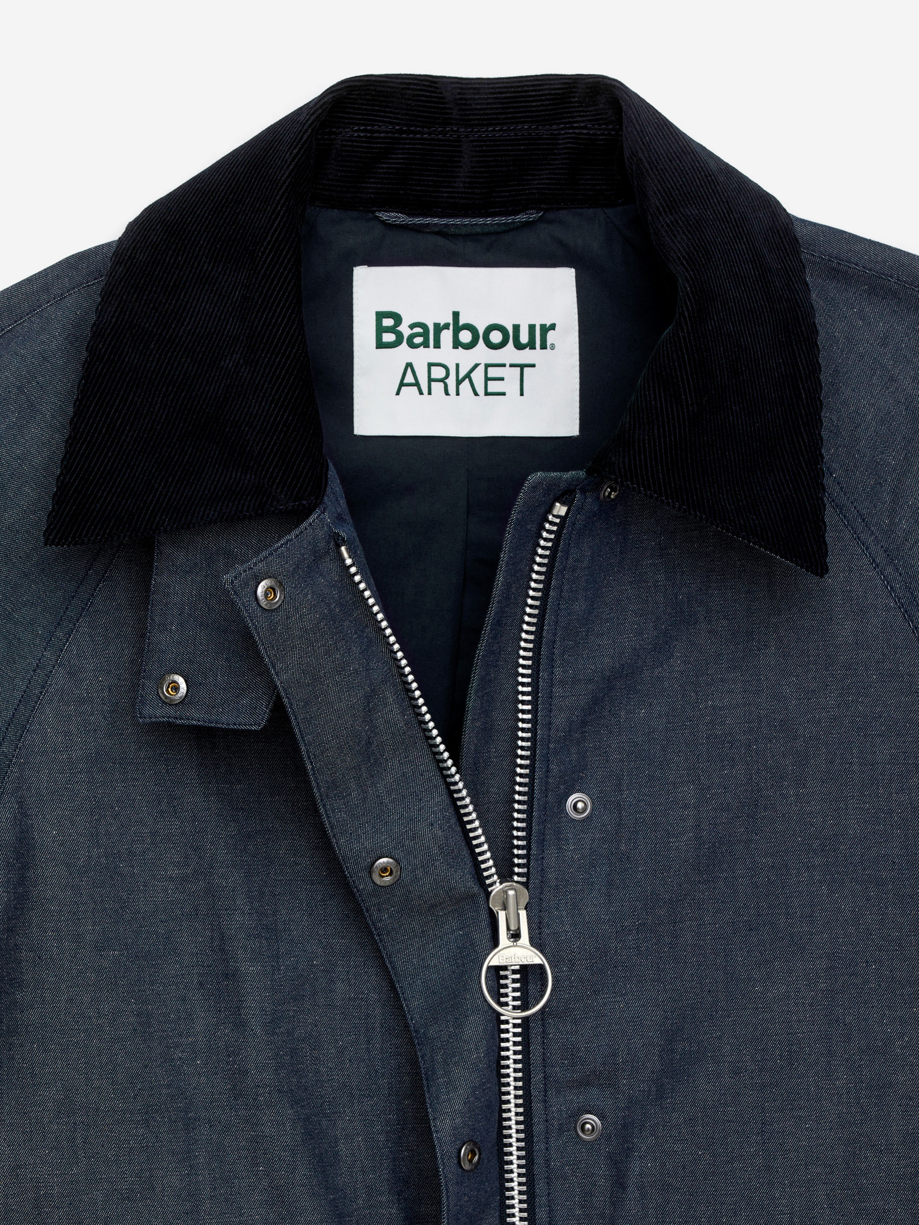 ARKET and Barbour Dry-Waxed Denim Jacket - Blue - Regular fit - Women - StillMedia/DescriptiveDetail - 1