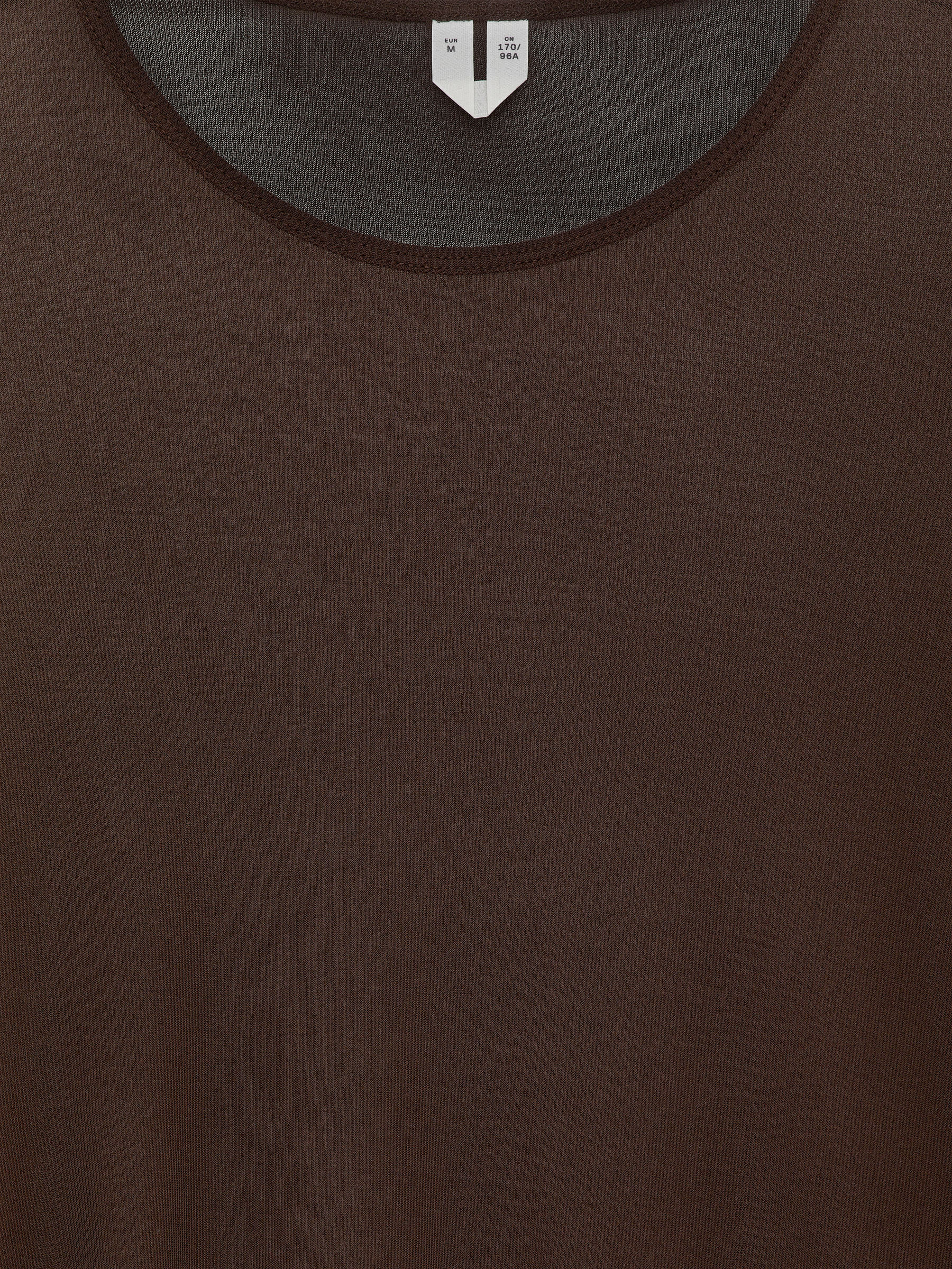 Sheer Silk Top - Dark Brown - Slim fit - Women - StillMedia/DescriptiveDetail - 1