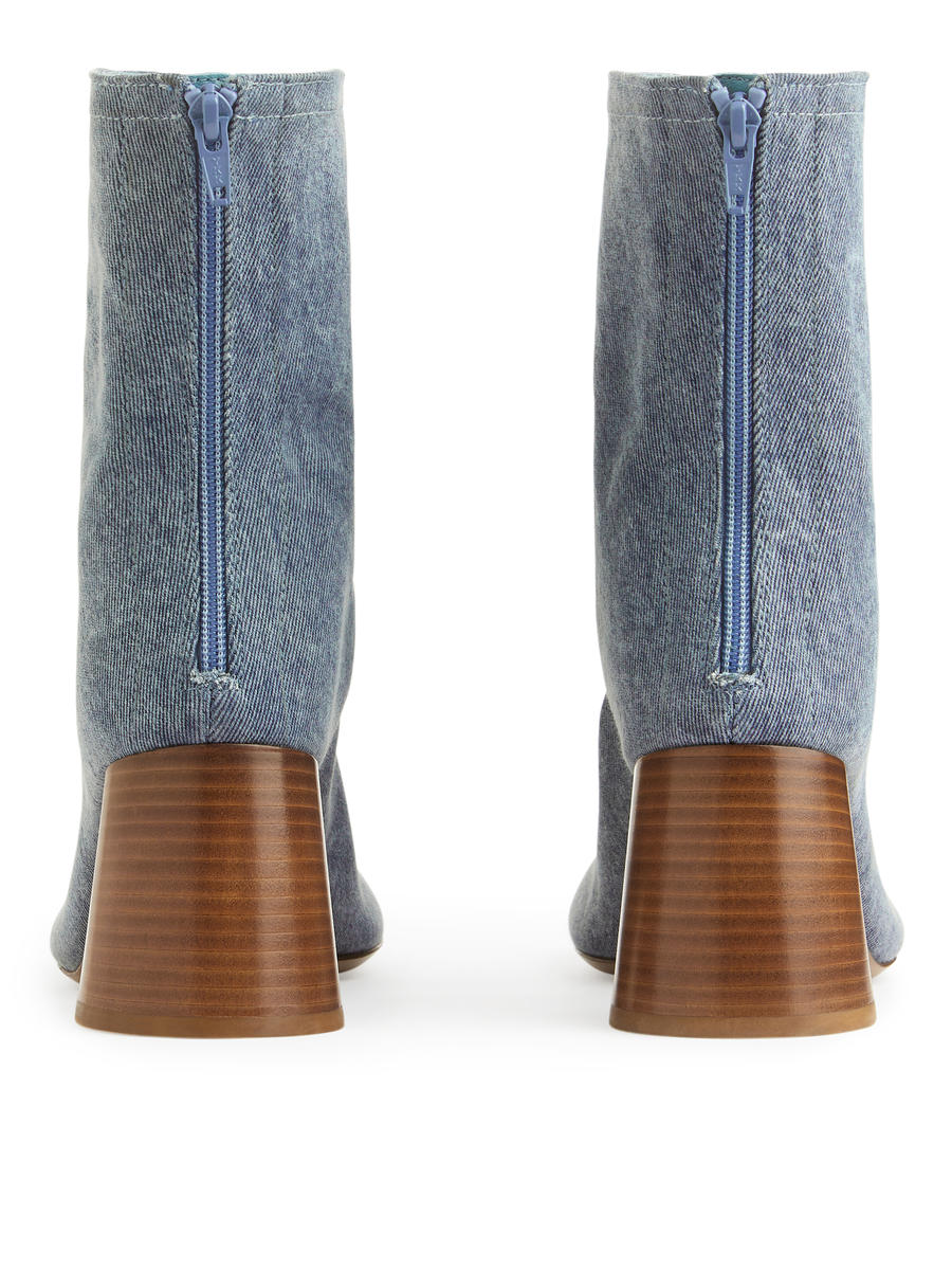 Sock Boots aus Denim - Blau - Women - 1186392001