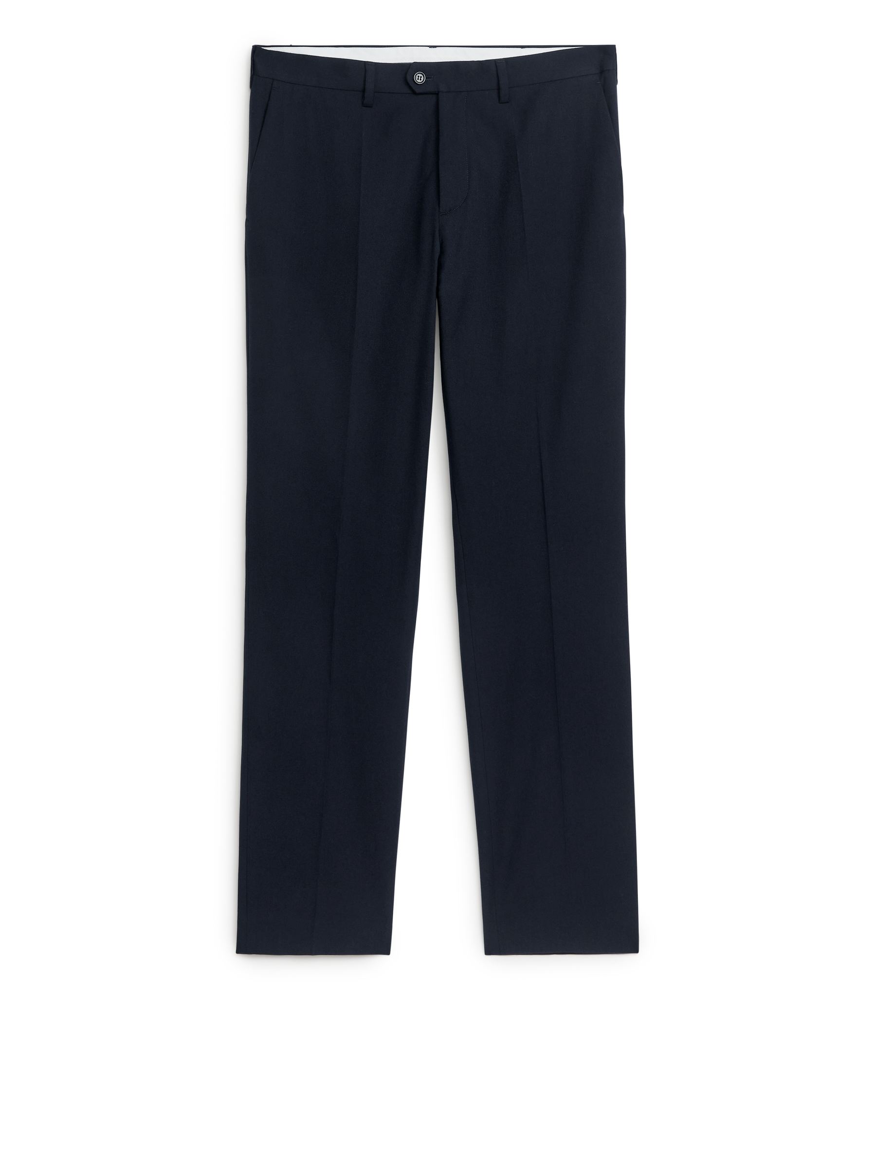 Raka kostymbyxor i ull - Mörkblå - Regular fit - Men - StillMedia/DescriptiveStillLife - 1