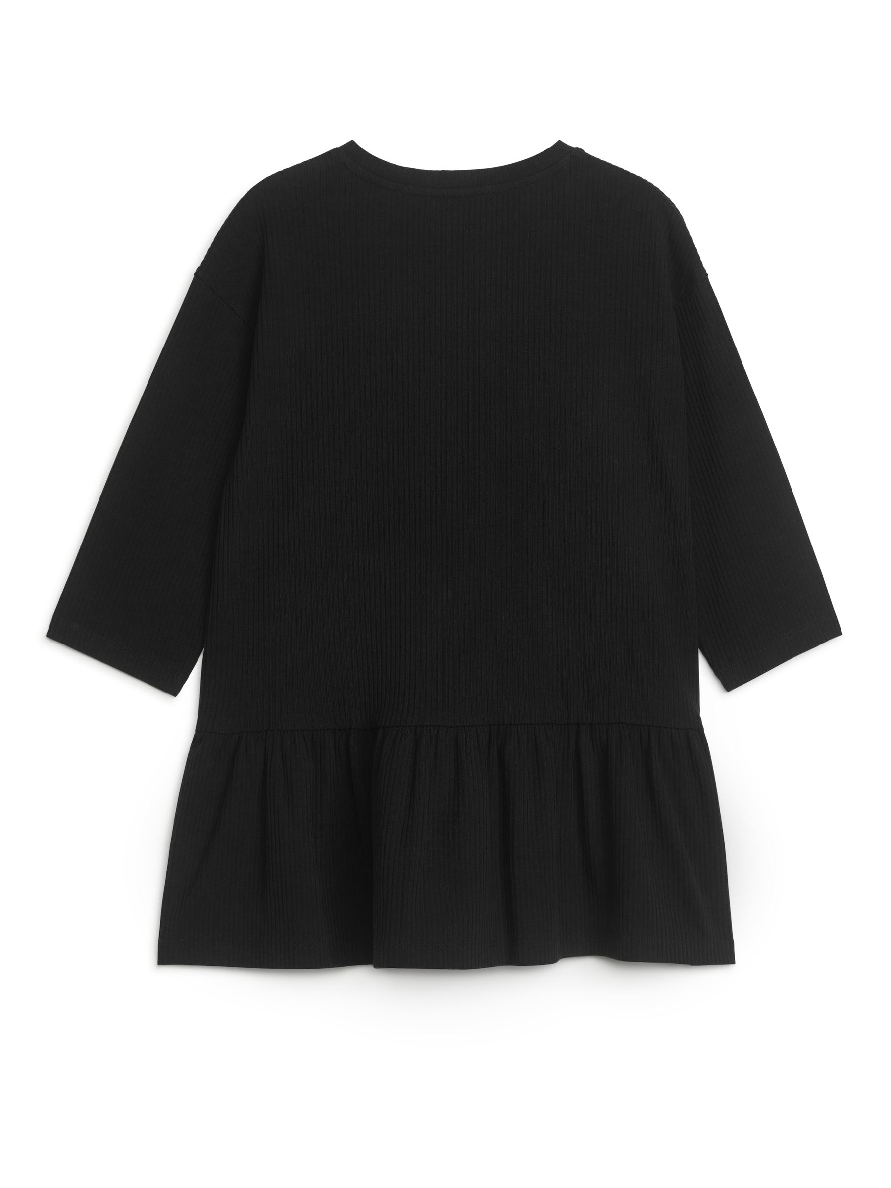 Gefranstes Jersey-Kleid - Schwarz - Relaxed Fit - Children - StillMedia/DescriptiveStillLife - 3