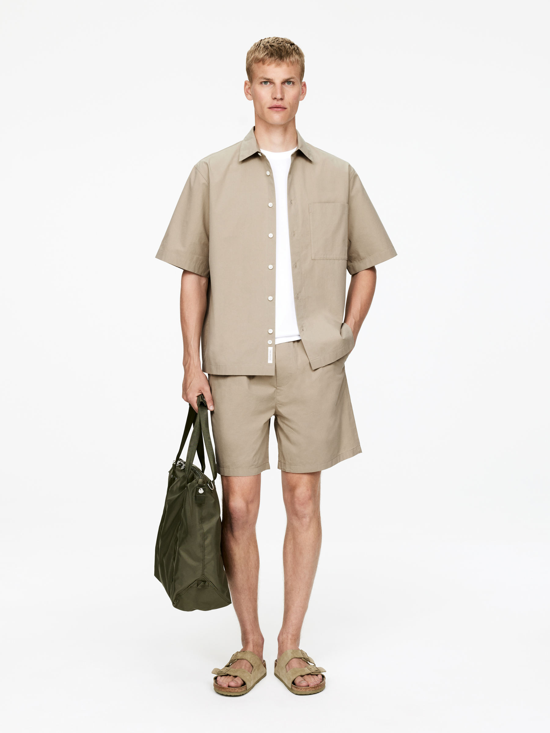 Cotton Shorts - Mole - Regular fit - Men - StillMedia/Lookbook - 4