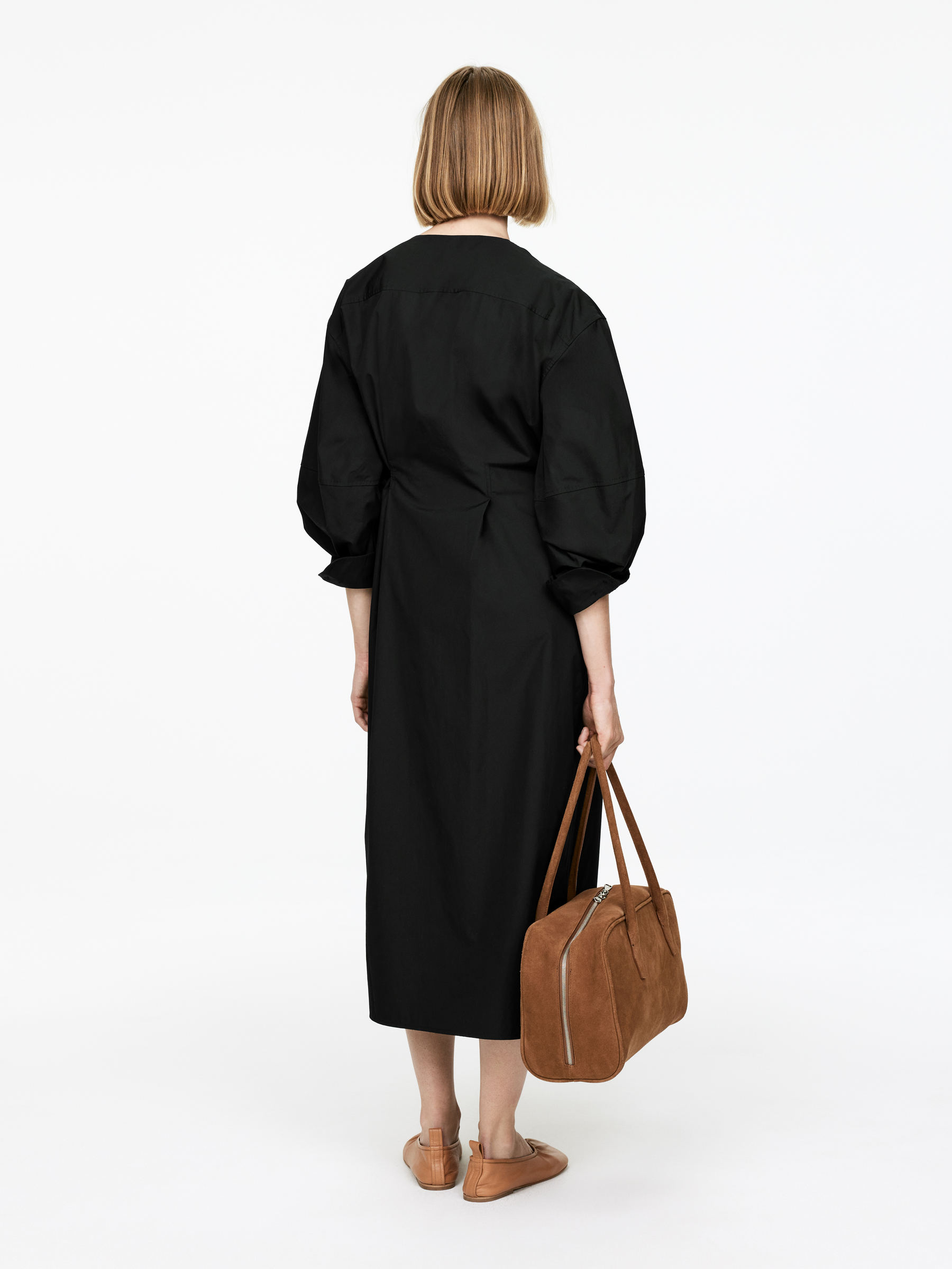 Cotton Wrap Dress - Black - Regular fit - Women - StillMedia/Lookbook - 4