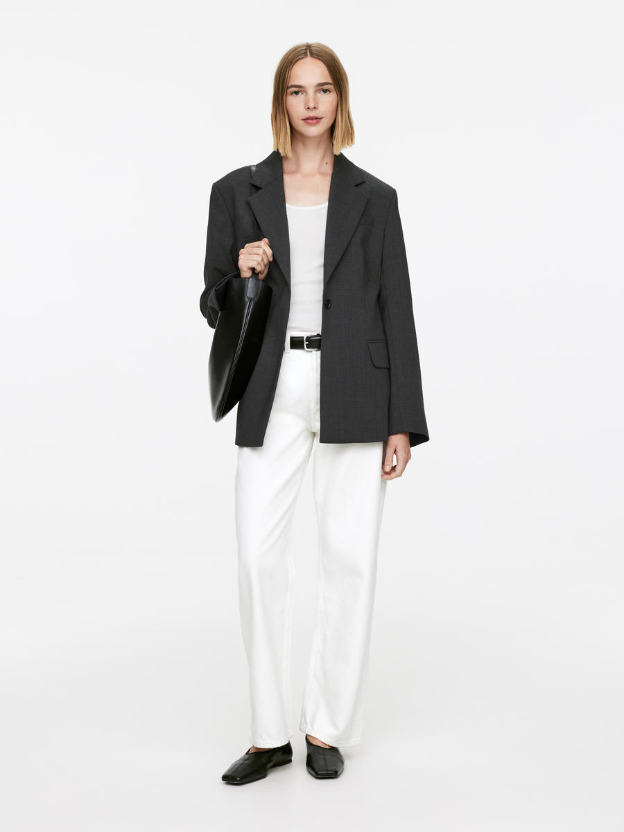 Schmaler, einreihiger Blazer-#505661-12426