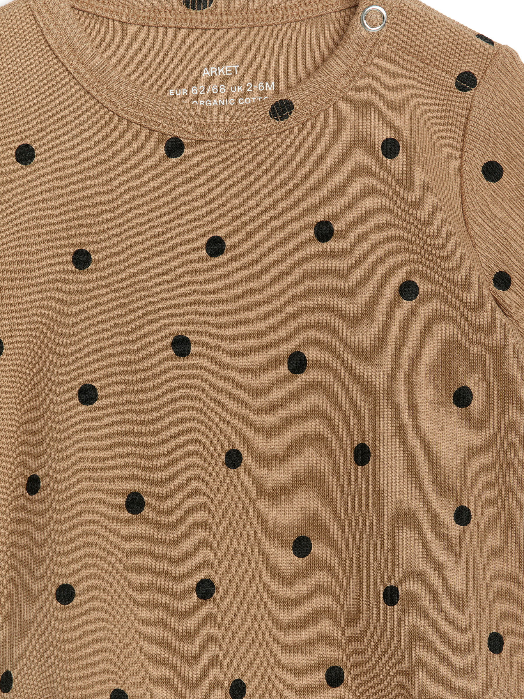 Body de manga larga de canalé - Beige oscuro/negro - Corte ajustado - Children - StillMedia/DescriptiveDetail - 1