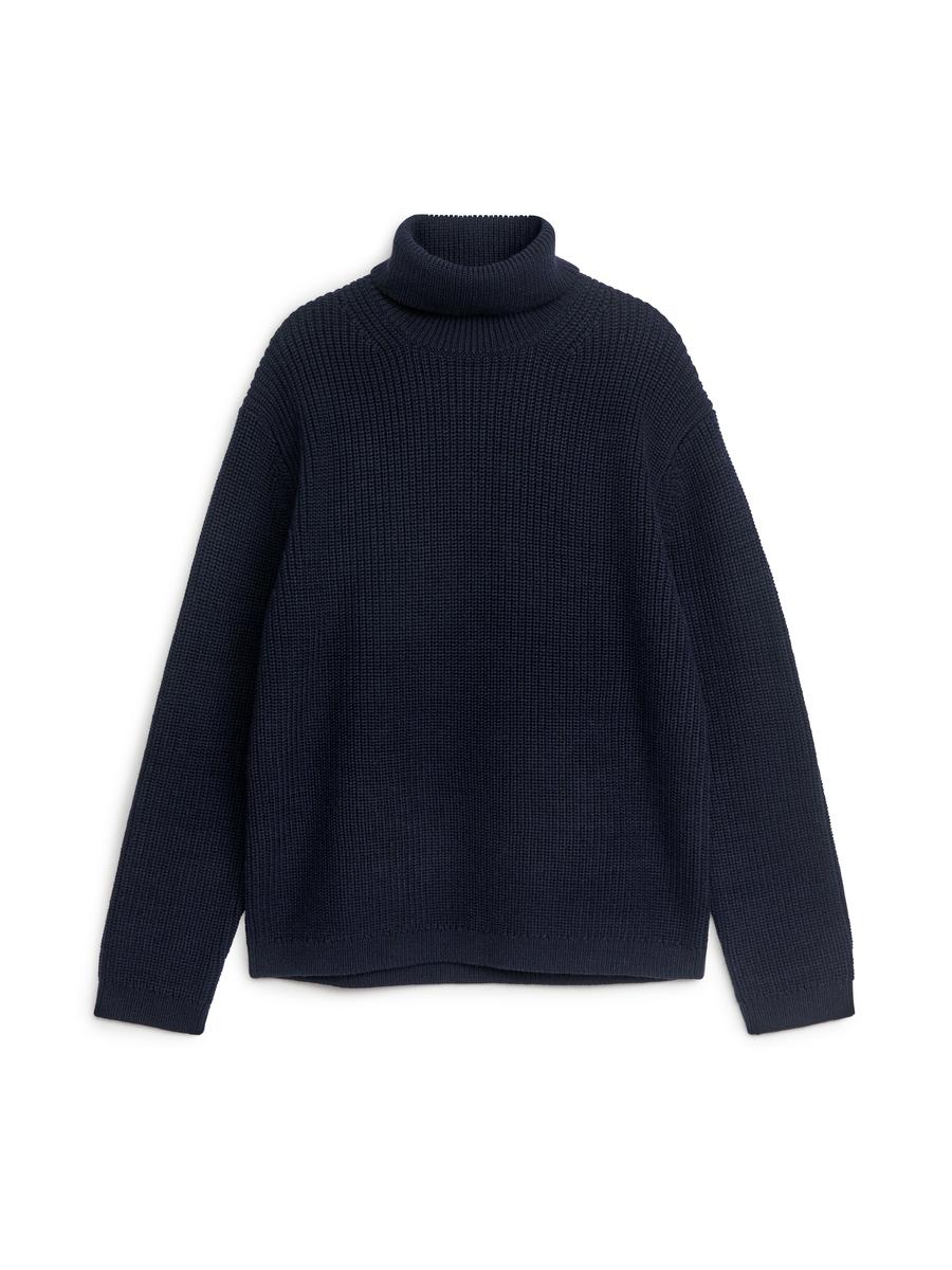 Heavy Wool Roll-Neck Jumper-#272930-4028