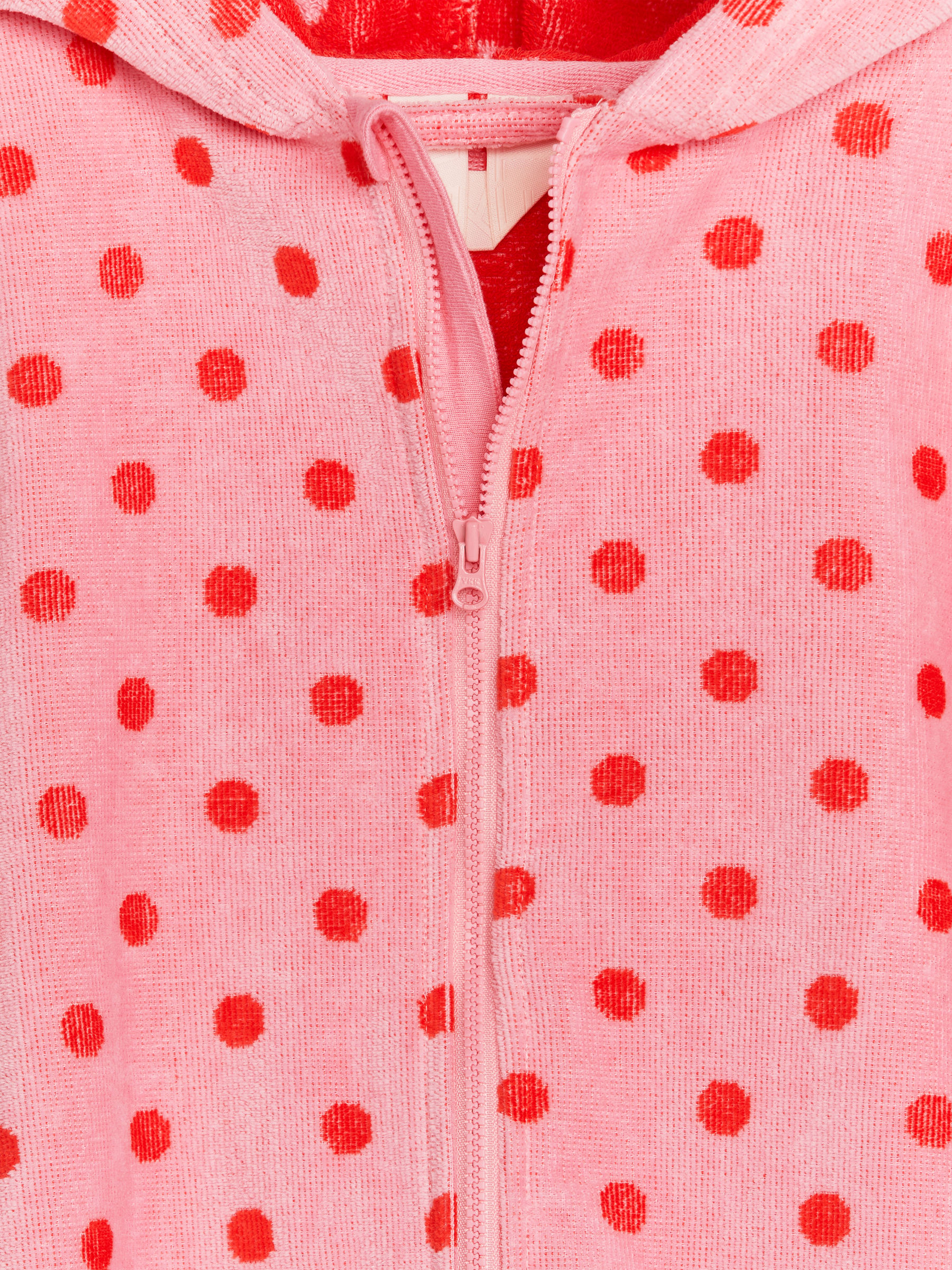 Bademantel aus Velours mit Reißverschluss - Rosa/Rot - Regular Fit - Kinder - StillMedia/DescriptiveDetail - 3