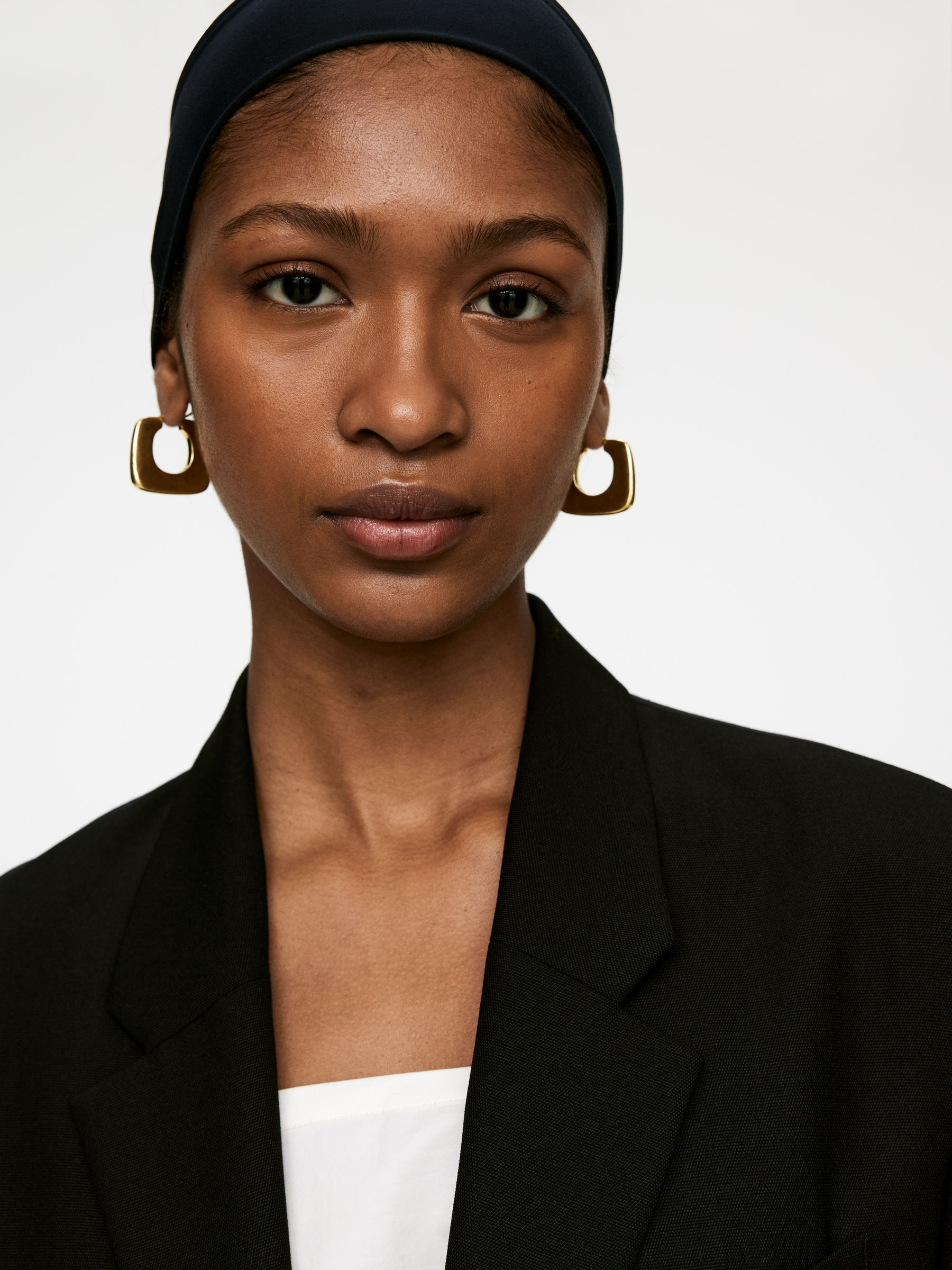 Gold-Plated Hoop Earrings-#F1EAB9-14231