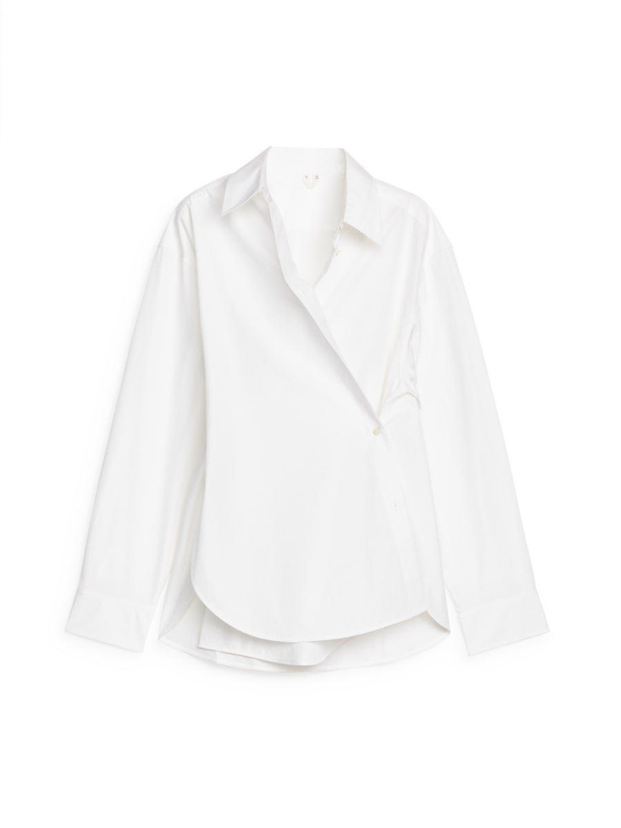 Two-Way Poplin Shirt-White-12491