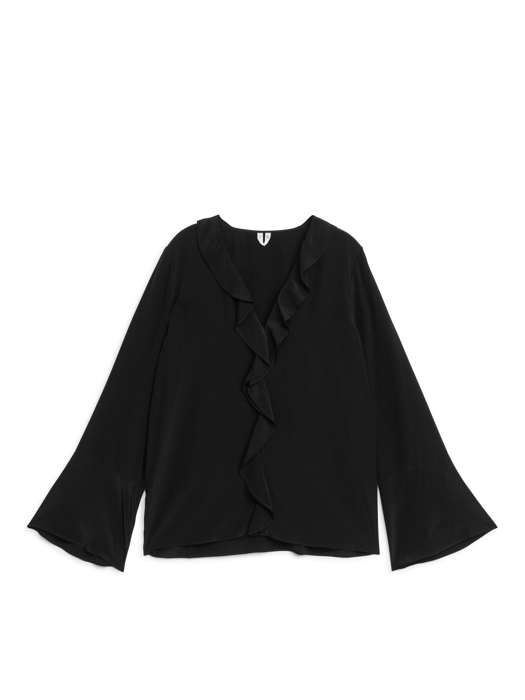 Seidenbluse mit Rüschen - Schwarz - Regular Fit - Damen - StillMedia/DescriptiveStillLife - 2