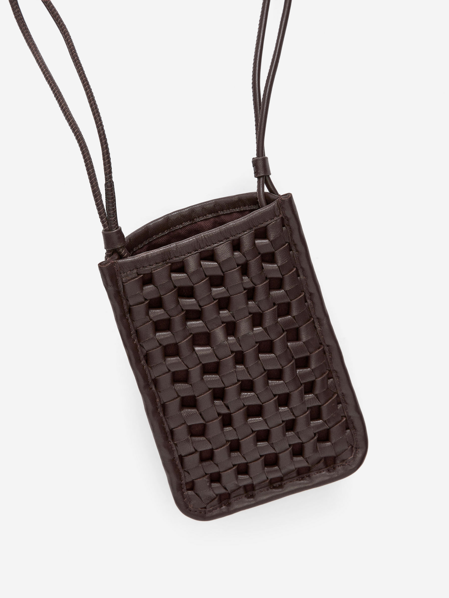 Leather Phone Case - Dark Brown - Women - StillMedia/DescriptiveDetail - 1