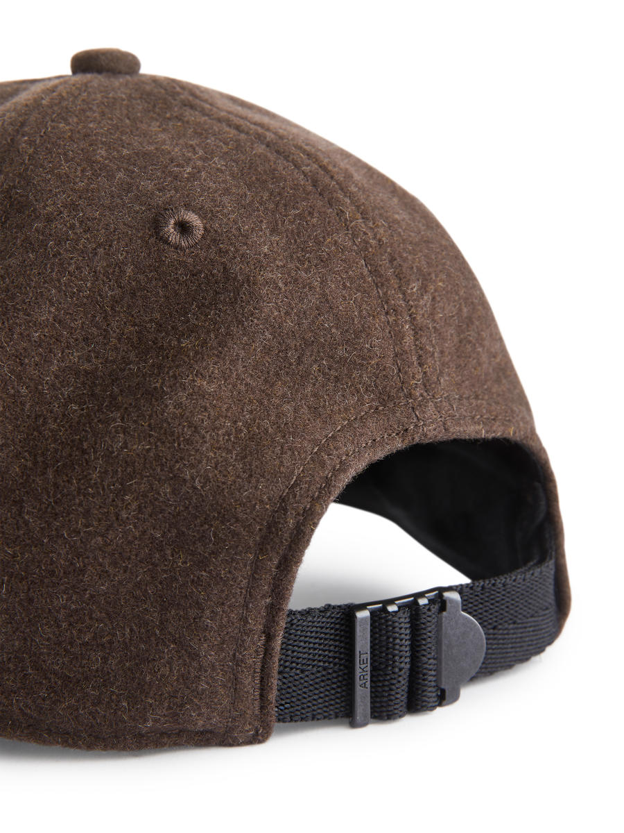 Wool Felt Cap-#3F3838-12654