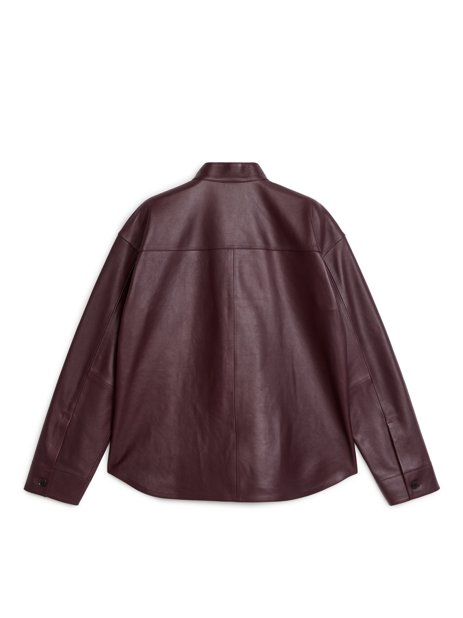 Camicia in pelle - Rosso scuro - Oversize - Women - StillMedia/DescriptiveStillLife - 3