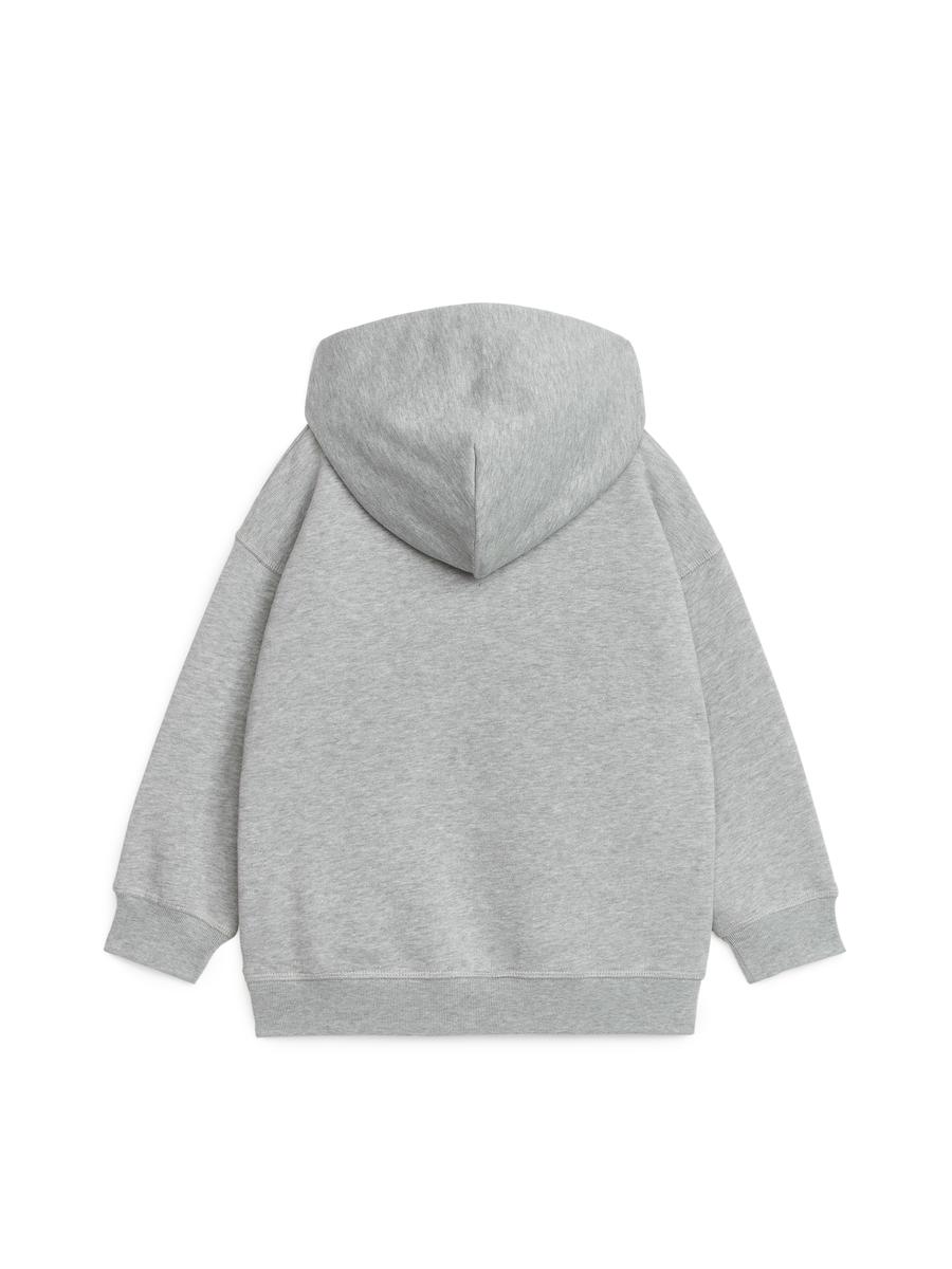 French Terry Hoodie - Grey Melange - Regular fit - Children - 1102841001