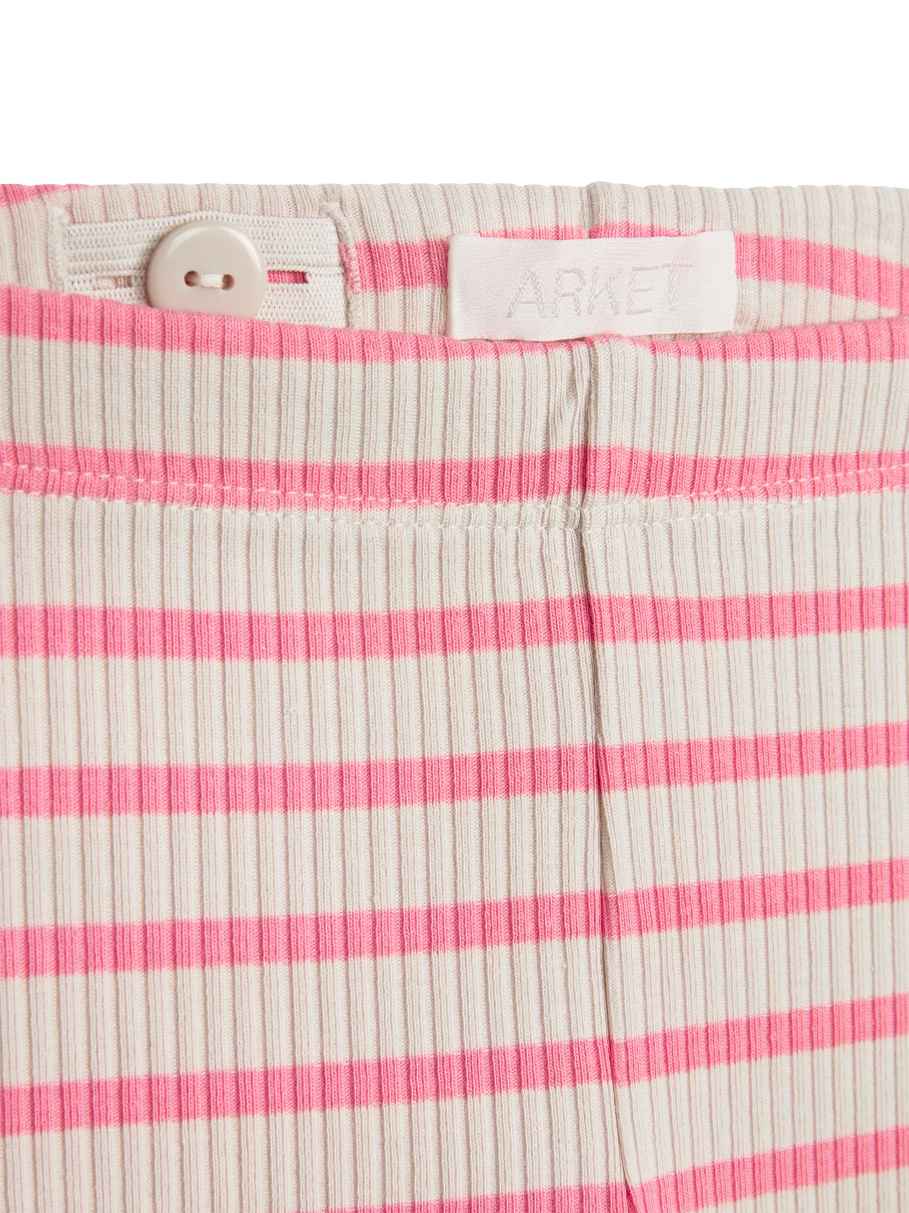 Legginsy w prążki - Off-White/Pink - Wąski fason - Children - StillMedia/DescriptiveStillLife - 2