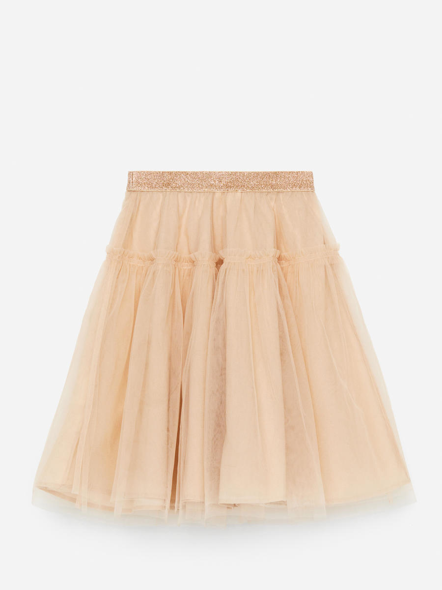 Tulle Skirt-#C5B6A1-13462