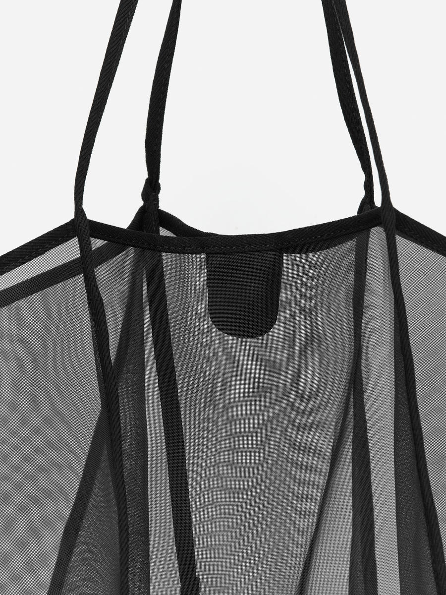 Very Mesh & Leather Tote Bag - Black main image 0