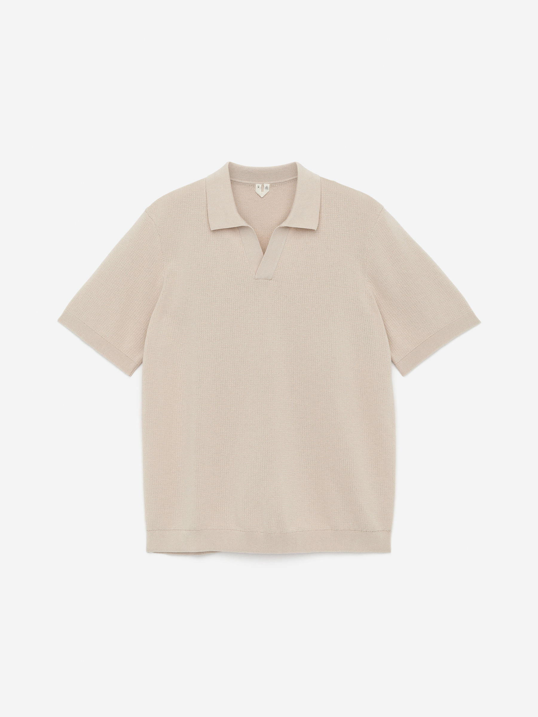Textured Polo Shirt-White-15236