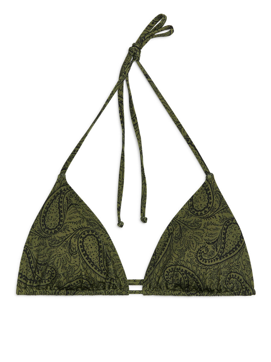 Triangle Bikini Top-#726E4A-7579