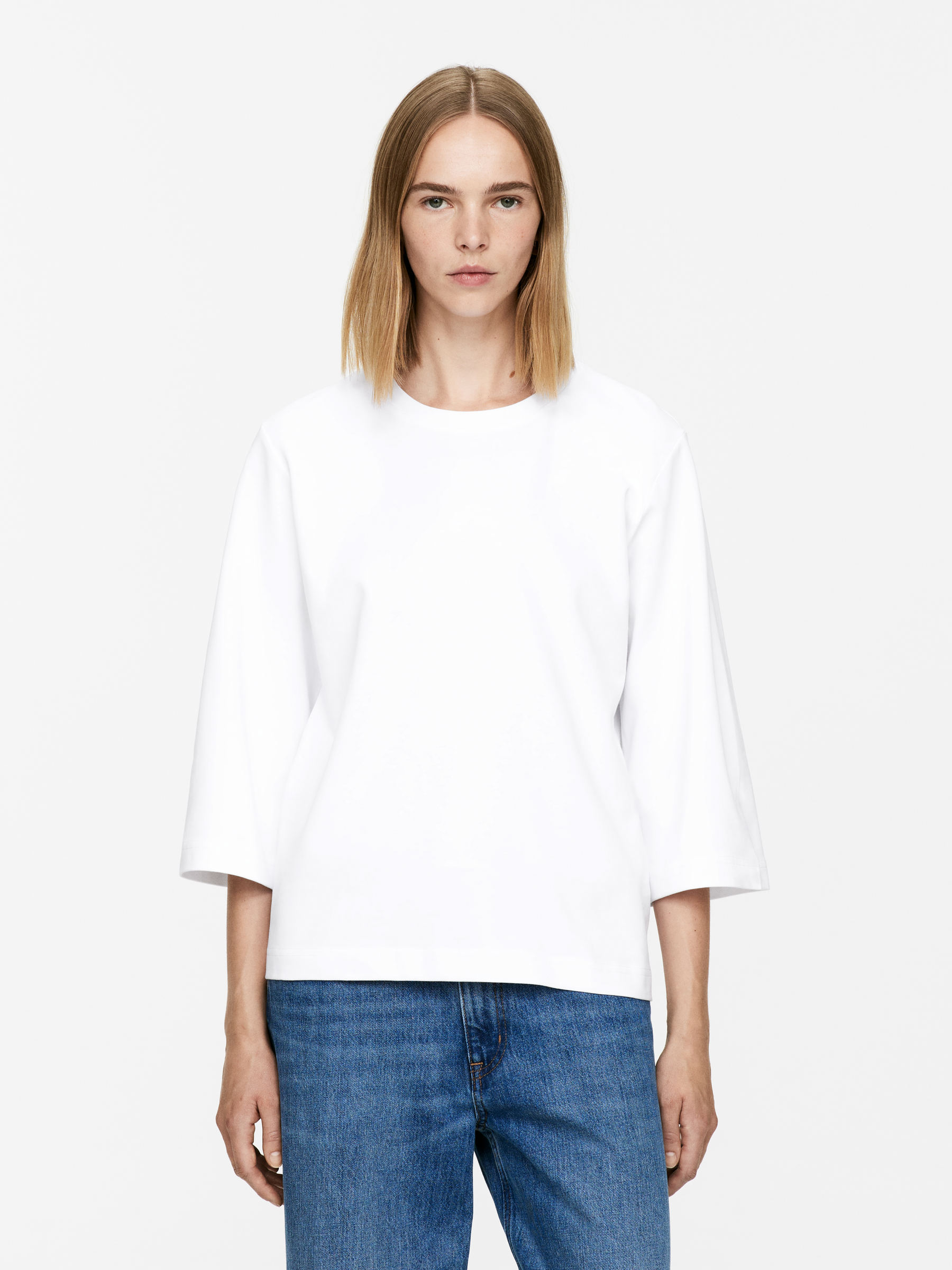 T-shirt en tissu lourd EIRA - Blanc - Femme - 1282755001