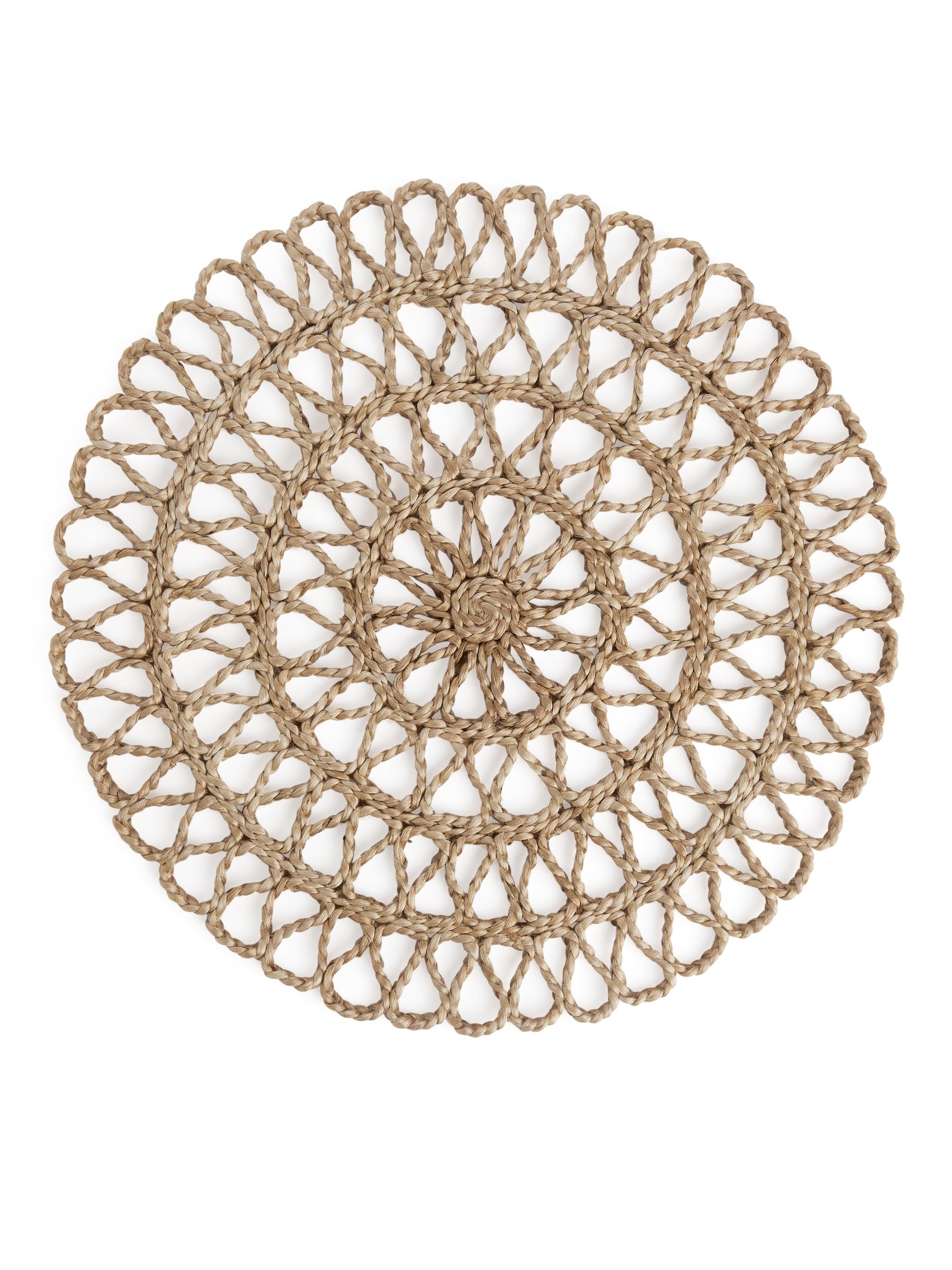 Jute Placemat 38 cm-#D0C2AA-5306