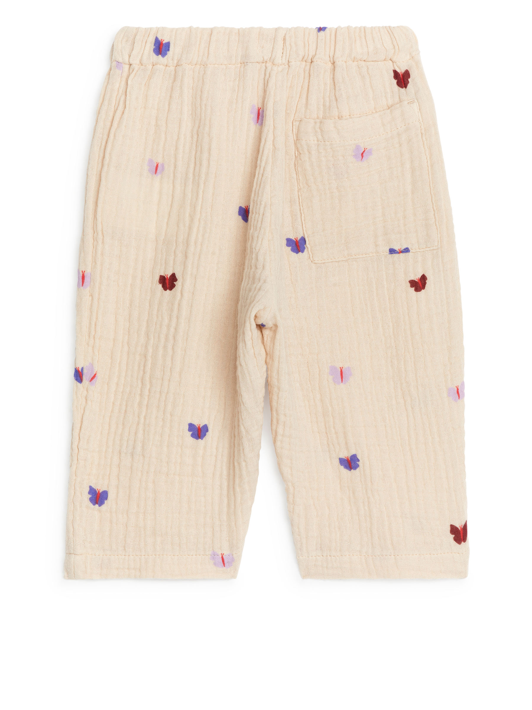 Cotton Muslin Trousers - Beige/Butterflies - Loose fit - Children - StillMedia/DescriptiveStillLife - 3